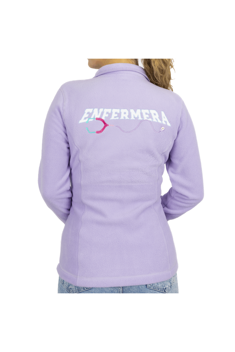 Forro Polar Sanitario Mujer Personalizado – Lavanda con bordado Matrona-zoom-