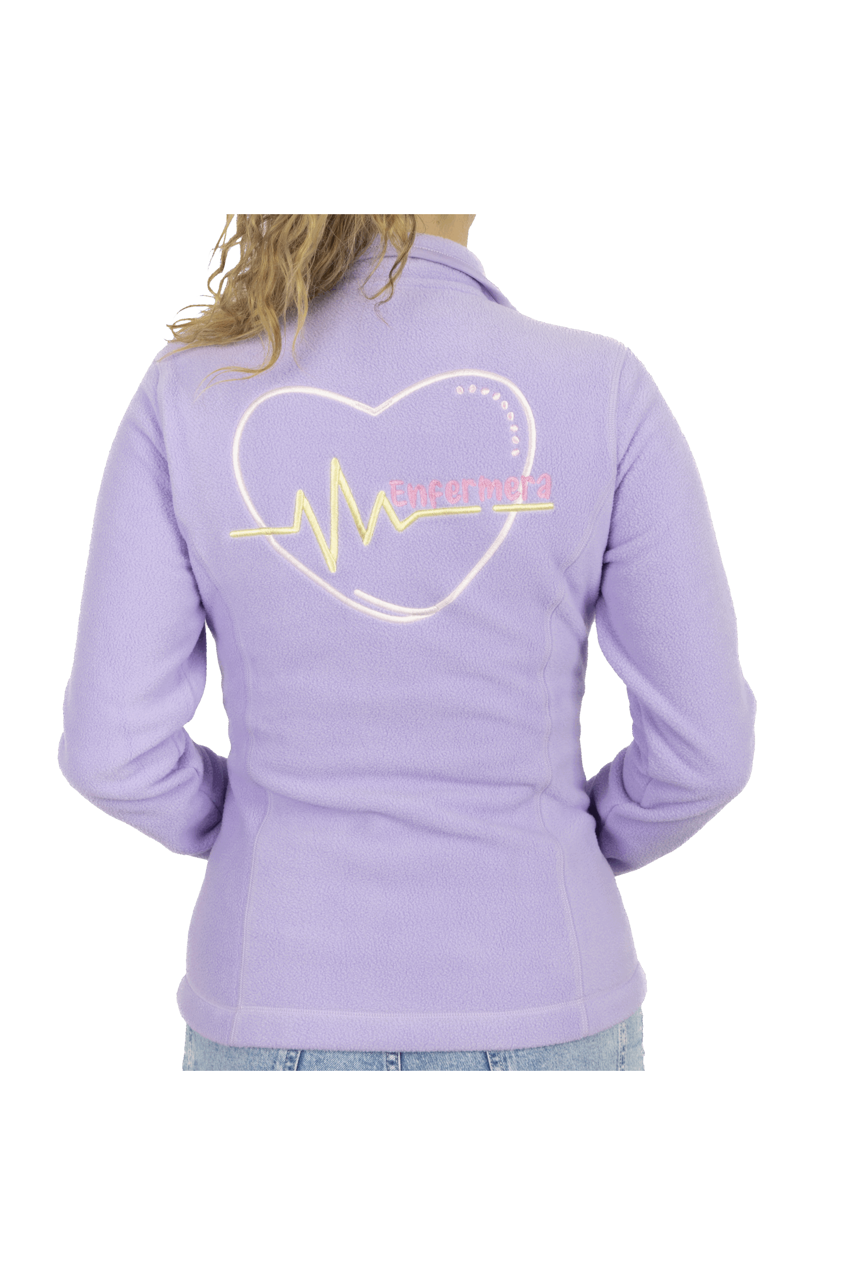 Forro Polar Sanitario Mujer Personalizado – Lavanda con bordado Matrona-zoom-2