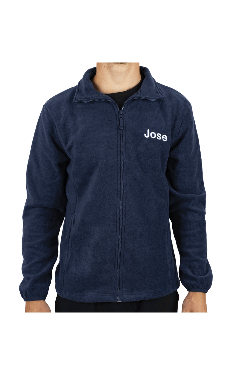Forro Polar Sanitario Hombre Personalizado – Azul Marino Médico-zoom-