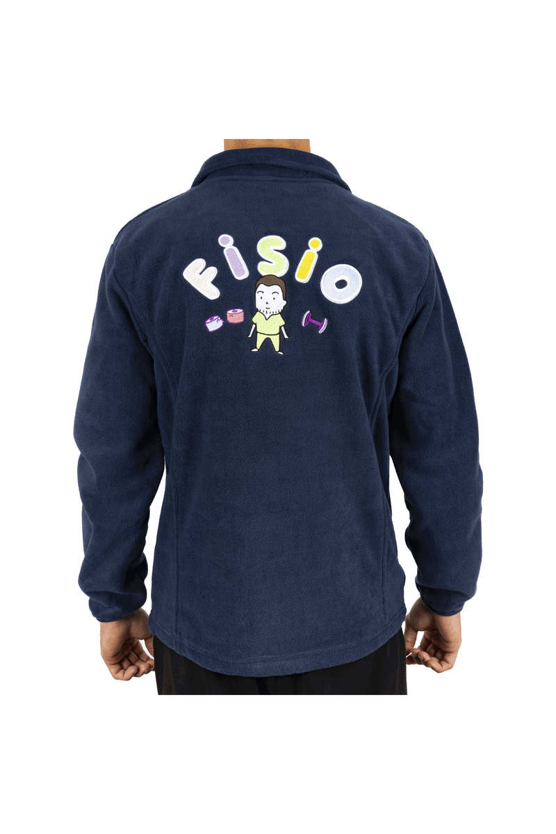 Forro Polar Sanitario Hombre Personalizado – Azul Marino Médico-zoom-