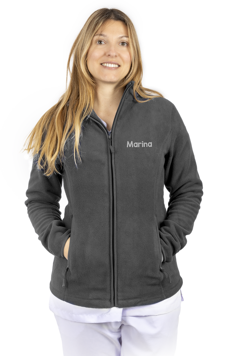 Forro Polar Sanitario Mujer Personalizado – Color Gris Dentista-zoom-