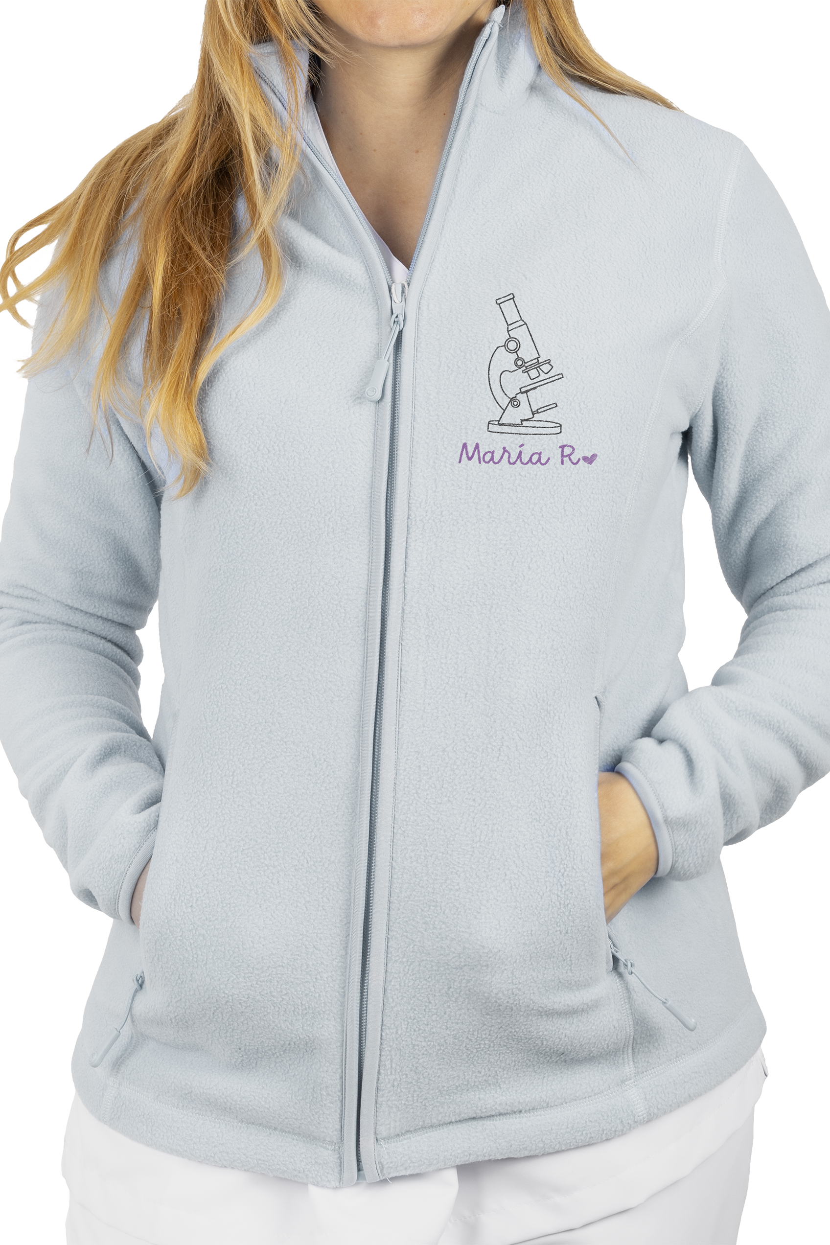 Forro Polar sanitario mujer personalizado – Color Hielo Farmacéutico-3