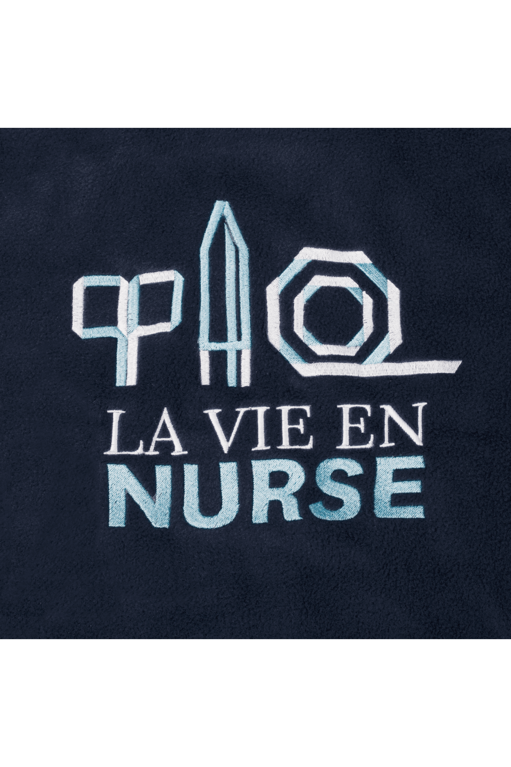 Forro Polar Sanitario Hombre Personalizado – Azul Marino Médico-9