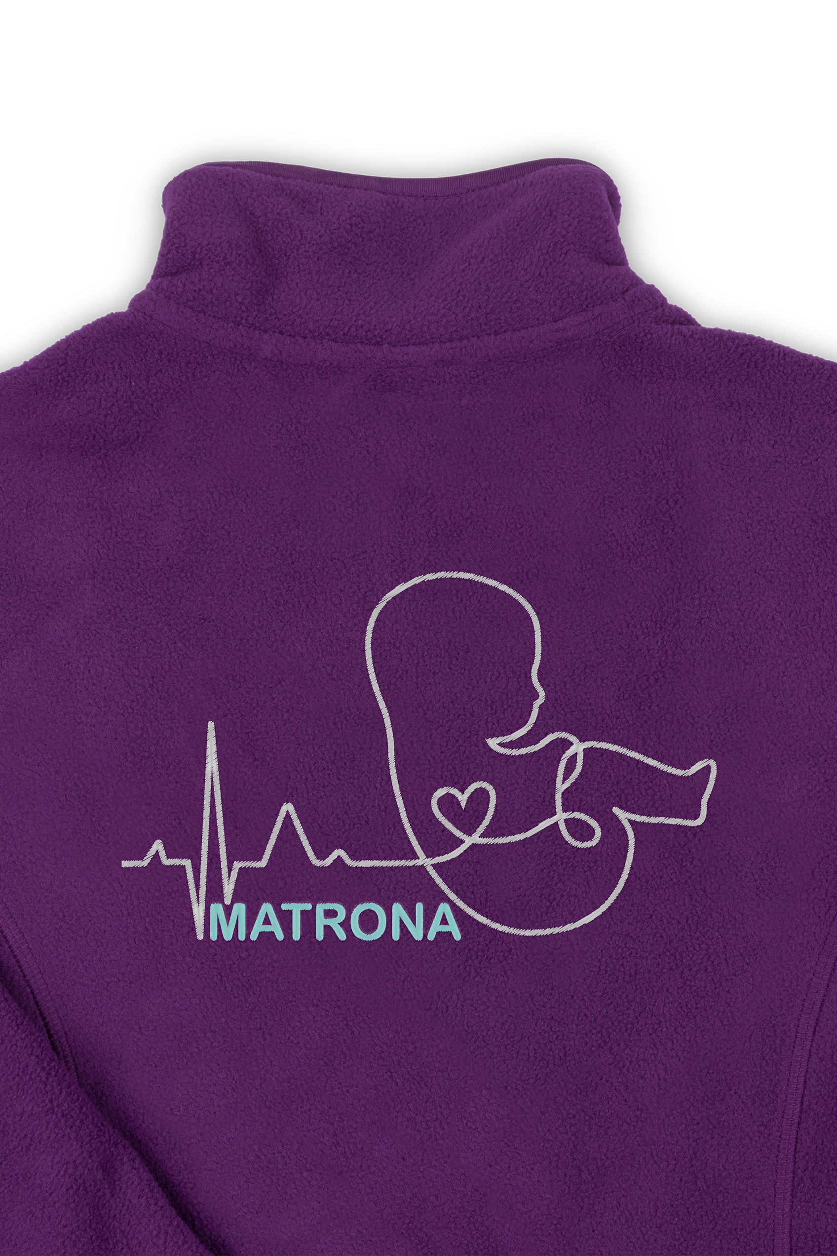 Forro Polar Sanitario Mujer Personalizado – Púrpura con bordado TCAE-zoom-2
