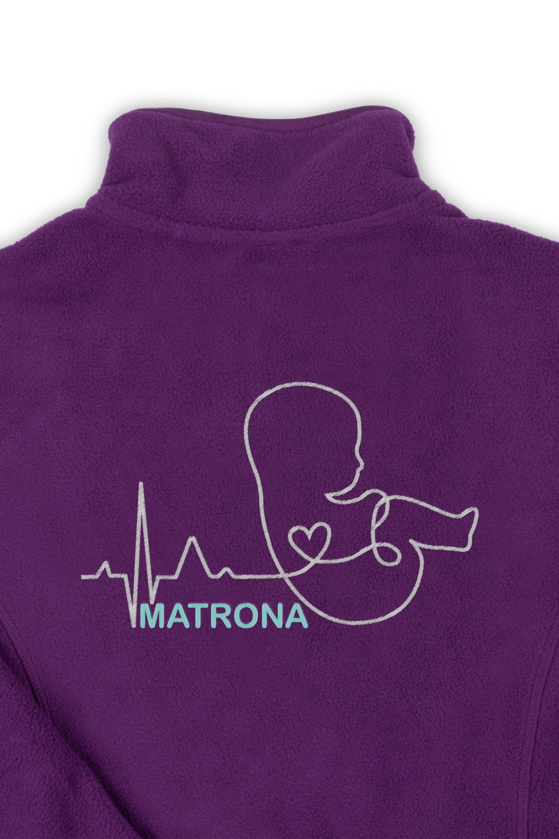 Forro Polar Sanitario Mujer Personalizado – Púrpura con bordado TCAE-zoom-