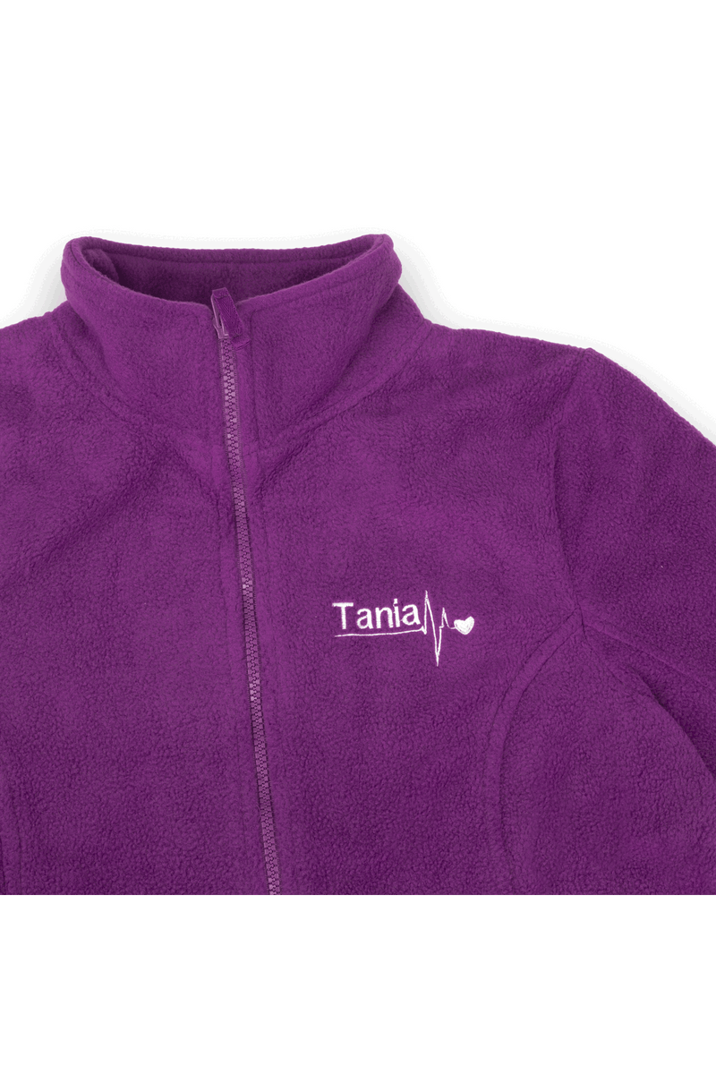 Forro Polar Sanitario Mujer Personalizado – Púrpura con bordado TCAE-zoom-