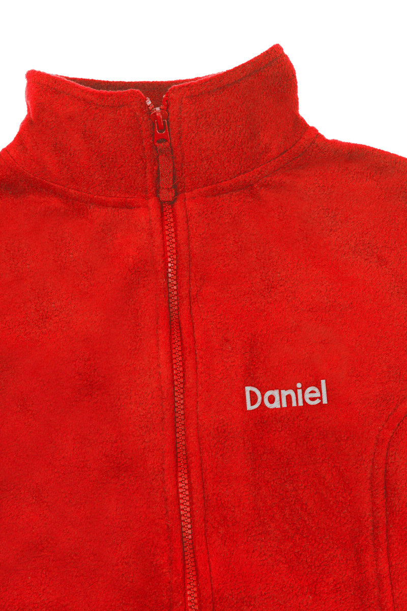 Chaqueta Polar Sanitario Hombre Personalizado – Color Rojo T.E.S-zoom-