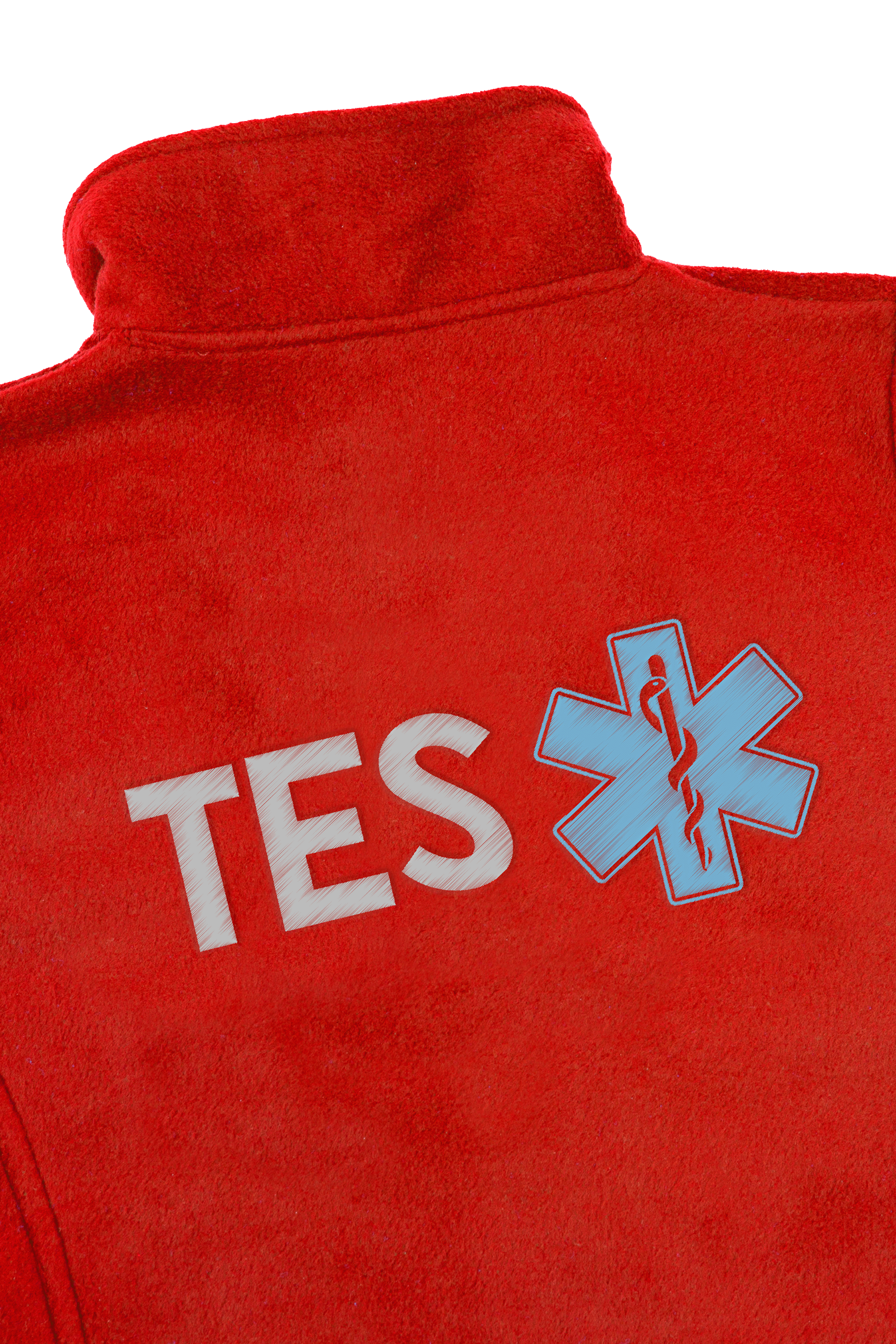 Chaqueta Polar Sanitario Hombre Personalizado – Color Rojo T.E.S-zoom-2