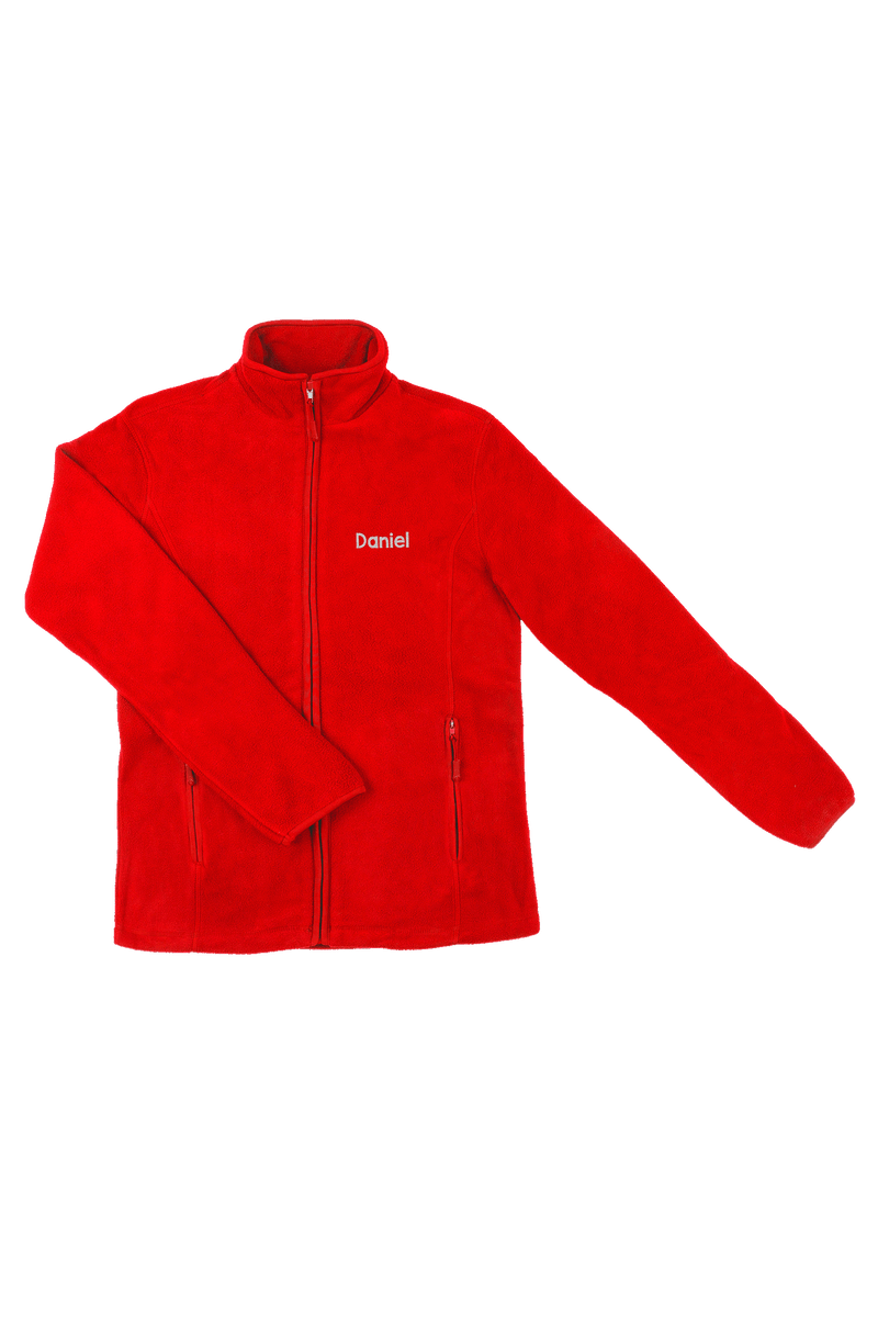 Chaqueta Polar Sanitario Hombre Personalizado – Color Rojo T.E.S-zoom-