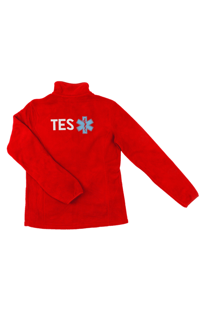 Chaqueta Polar Sanitario Hombre Personalizado – Color Rojo T.E.S-zoom-