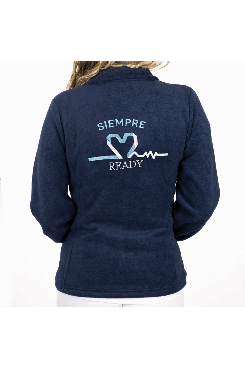 Forro Polar Sanitario Mujer Personalizado – Azul Marino Fisioterapeuta-zoom-