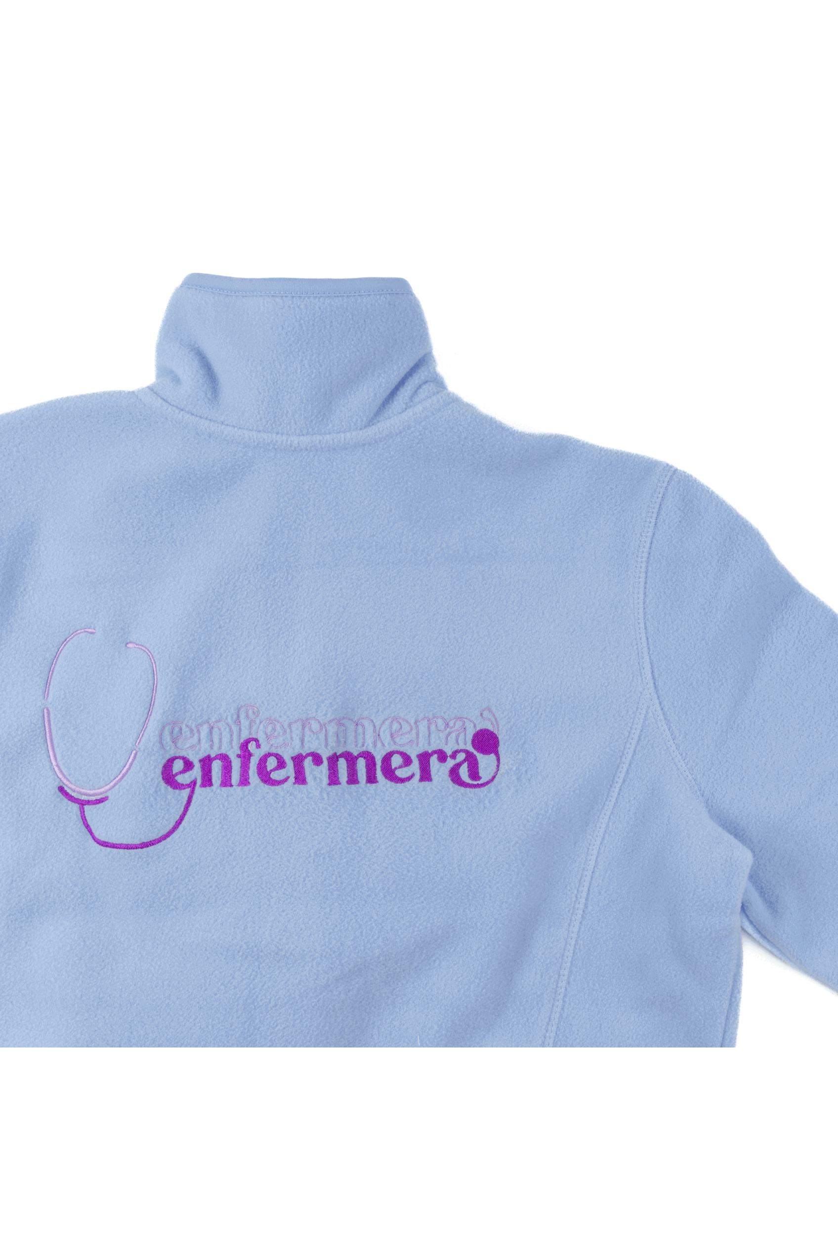 Forro Polar Sanitario Mujer Bordado Personalizado - Sweet Azul Médico-6