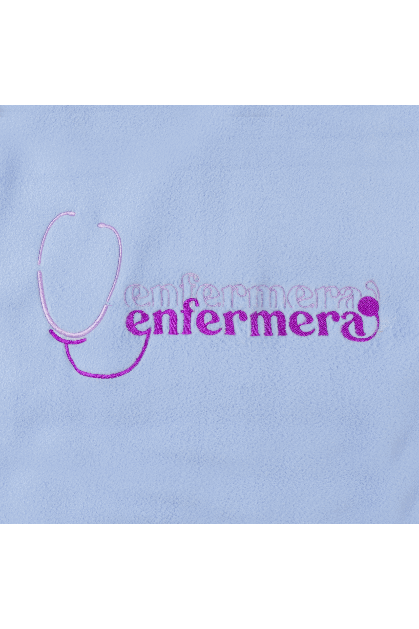 Forro Polar Sanitario Mujer Bordado Personalizado - Sweet Azul Médico-zoom-7