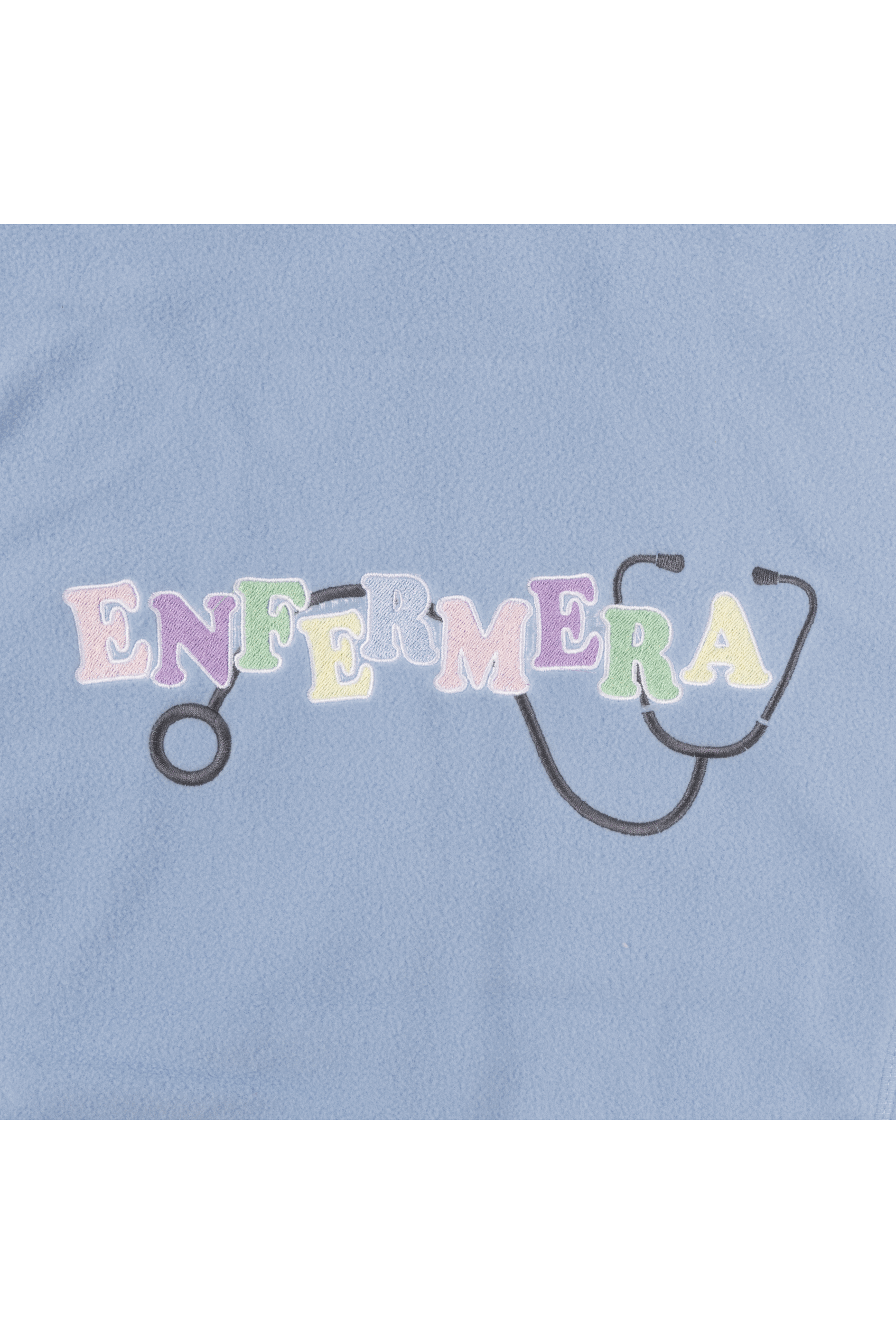 Forro Polar Sanitario Mujer Bordado Personalizado - Sweet Azul Médico-zoom-12