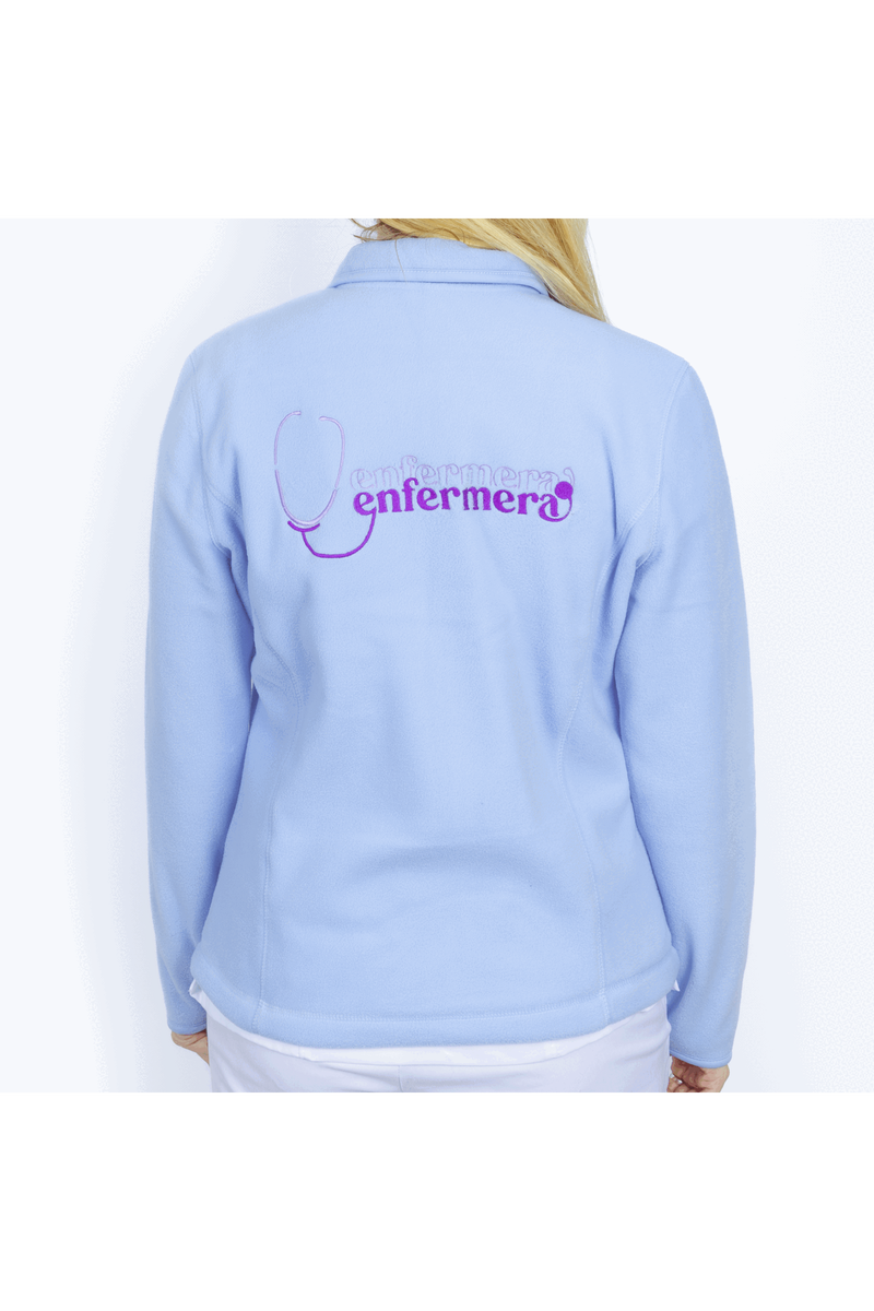 Forro Polar Sanitario Mujer Bordado Personalizado - Sweet Azul Médico-zoom-