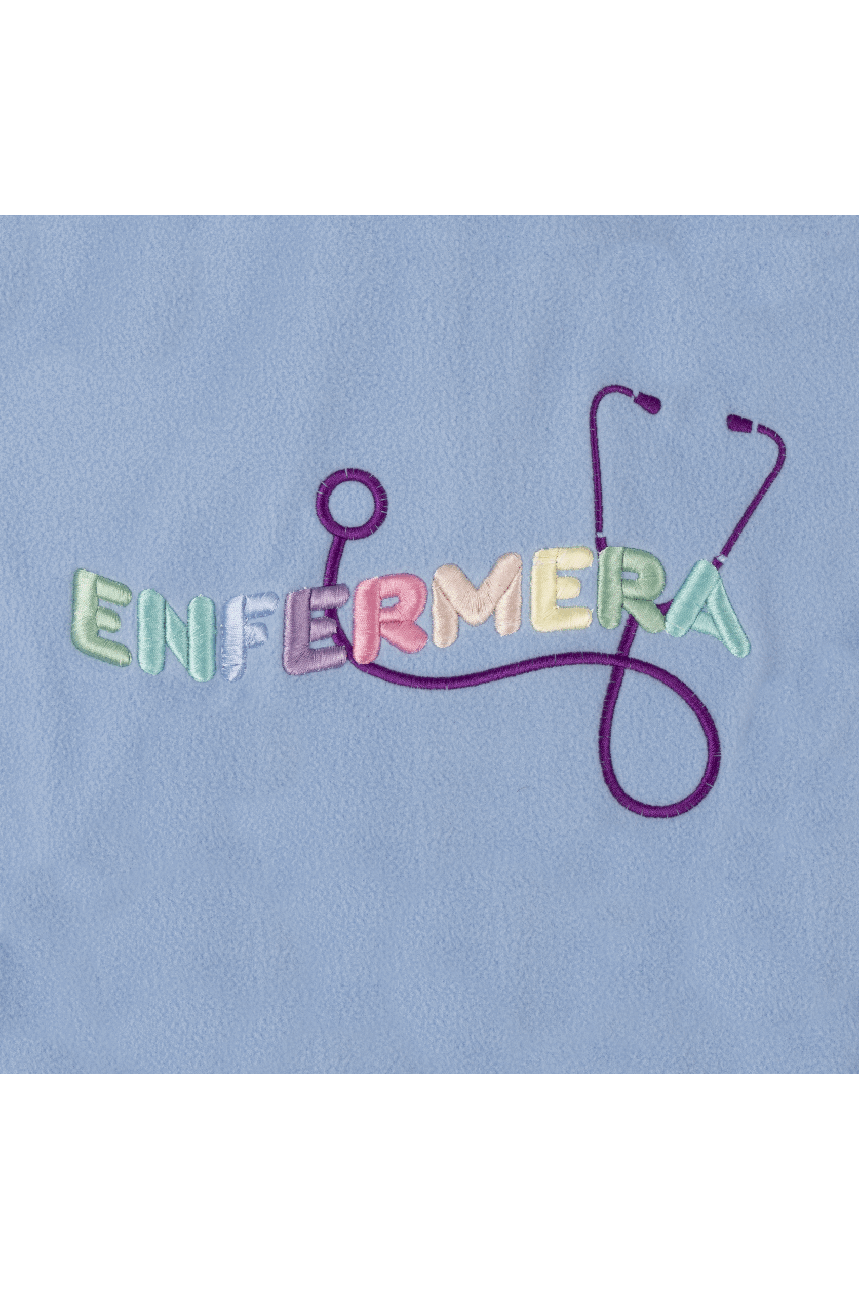 Forro Polar Sanitario Mujer Bordado Personalizado - Sweet Azul Médico-zoom-9