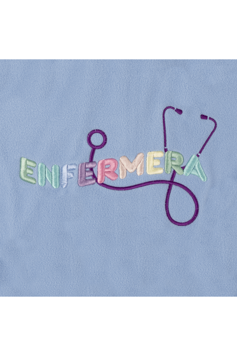 Forro Polar Sanitario Mujer Bordado Personalizado - Sweet Azul Médico-zoom-