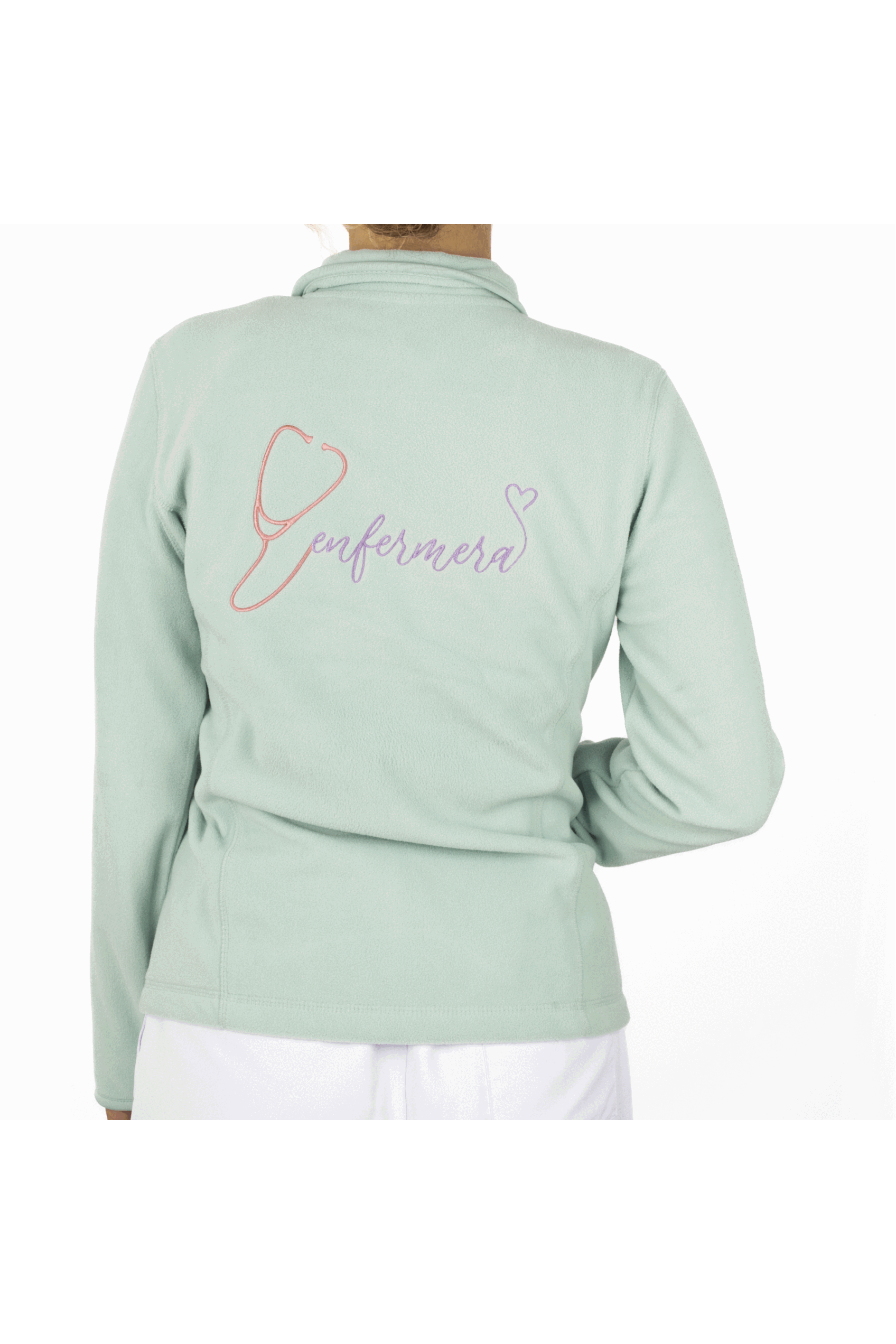 Forro Polar Sanitario mujer Personalizado - Sweet Verde Médico-3