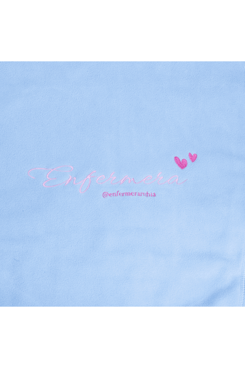 Forro Polar Sanitario Mujer Bordado Personalizado - Sweet Azul Médico-zoom-