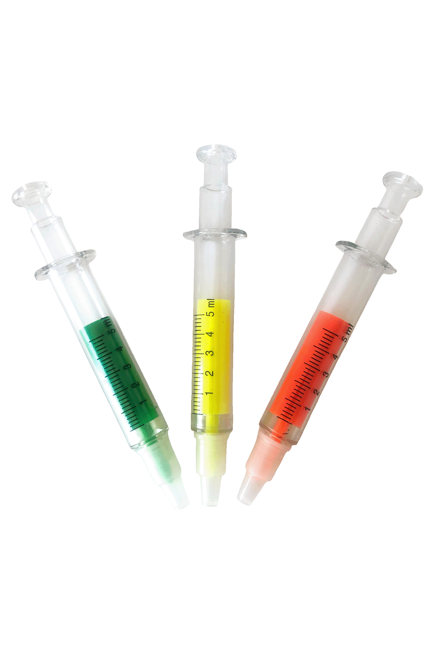 Rotuladores fluorescentes gruesos - Jeringuilla