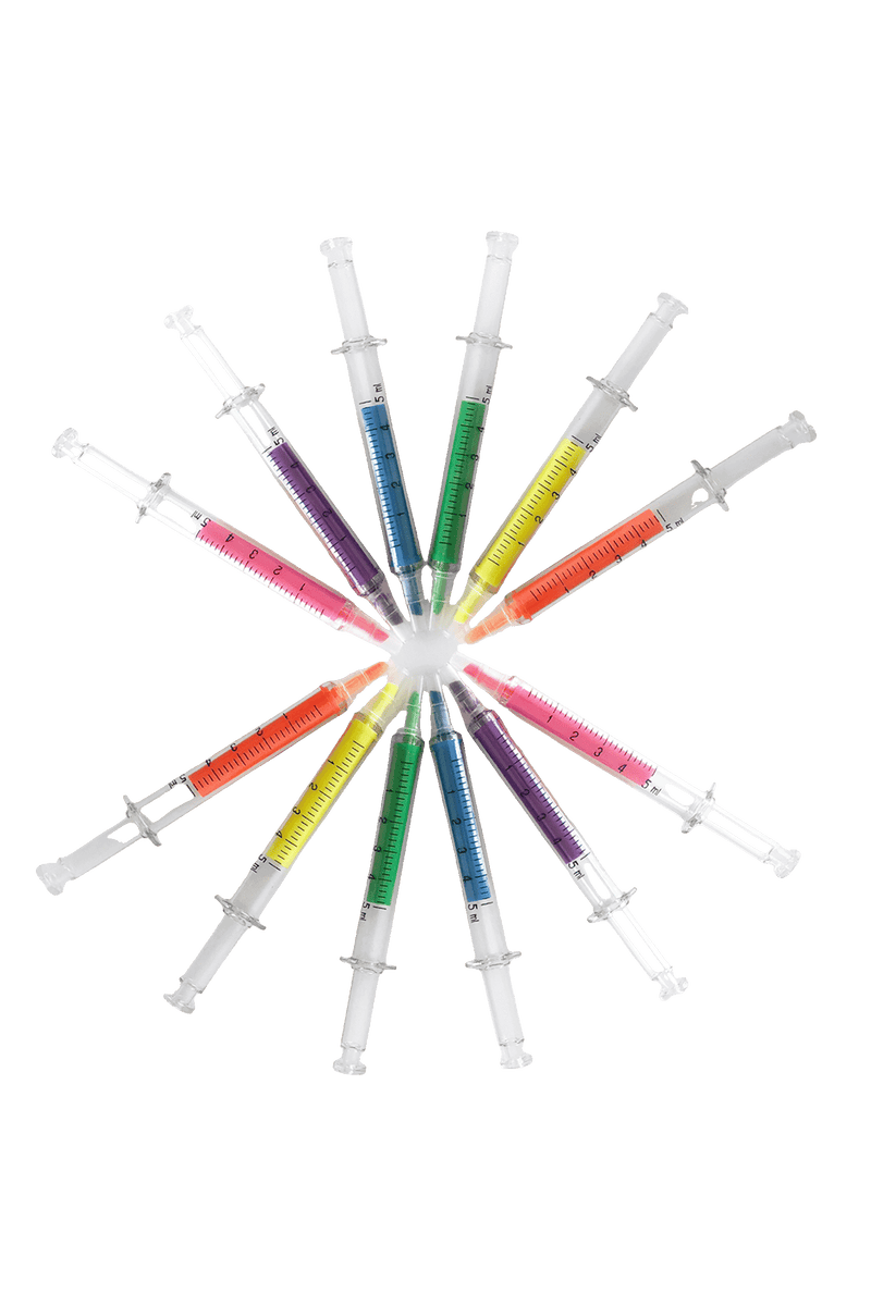 Marcadores fluorescentes finos - Jeringuilla-zoom-