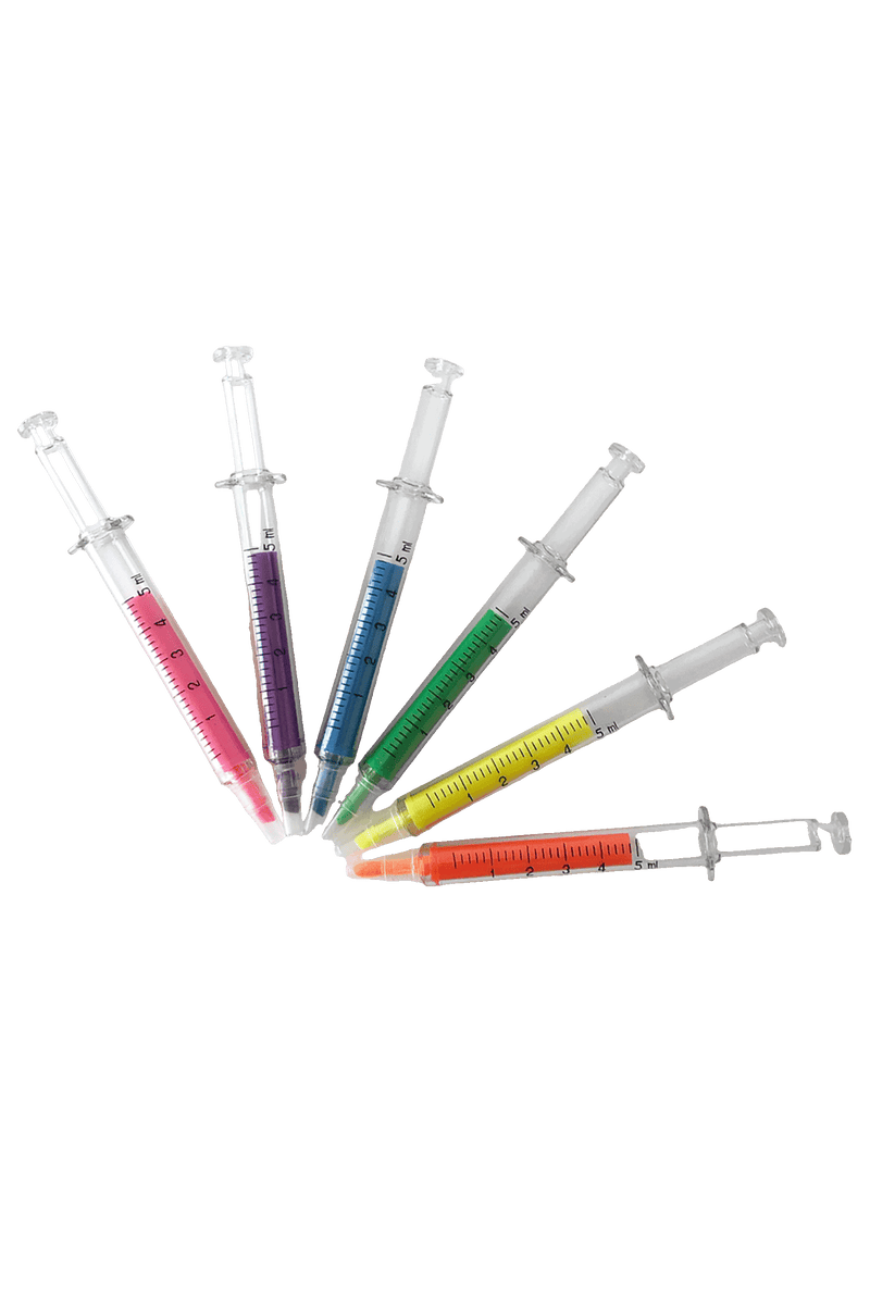 Marcadores fluorescentes finos - Jeringuilla-zoom-