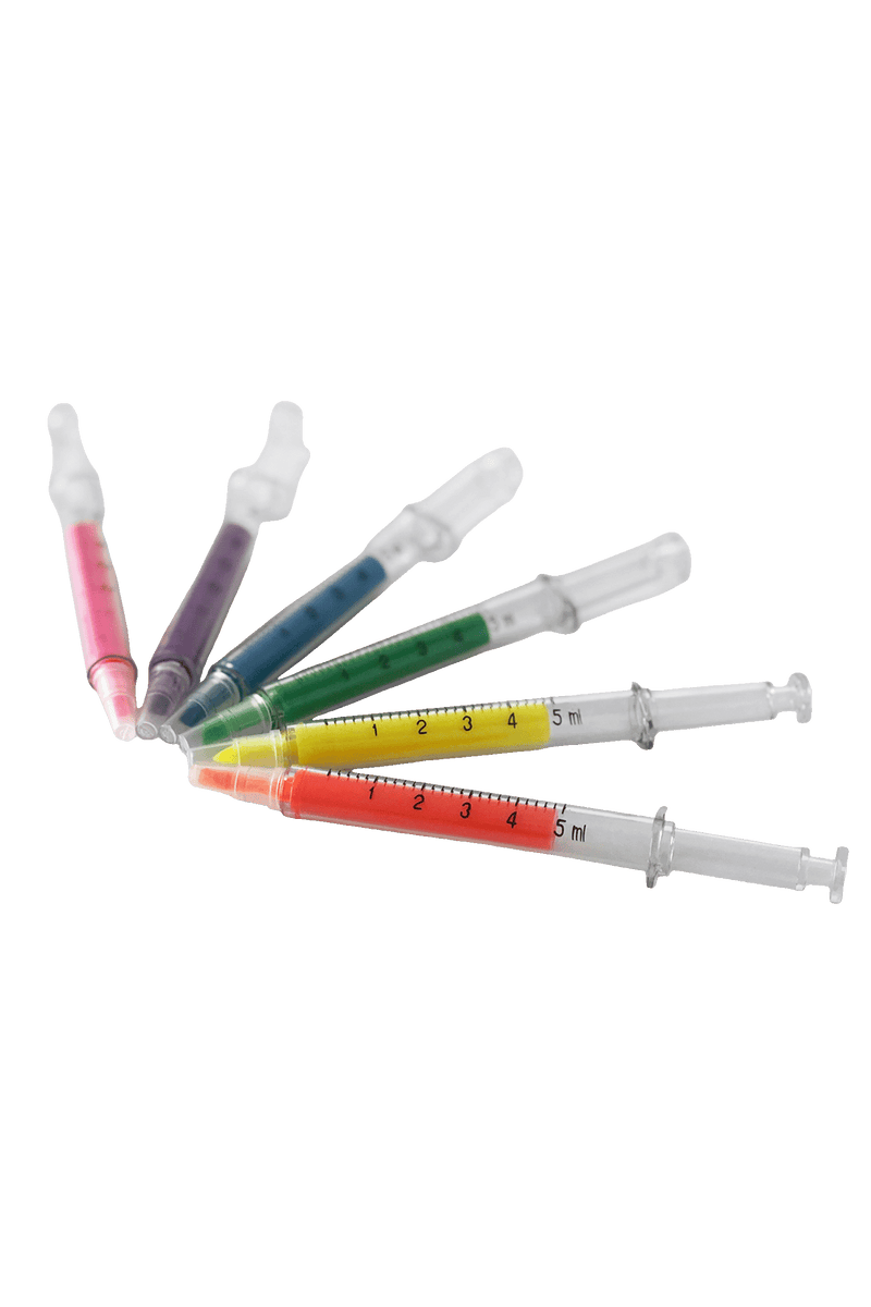 Marcadores fluorescentes finos - Jeringuilla-zoom-