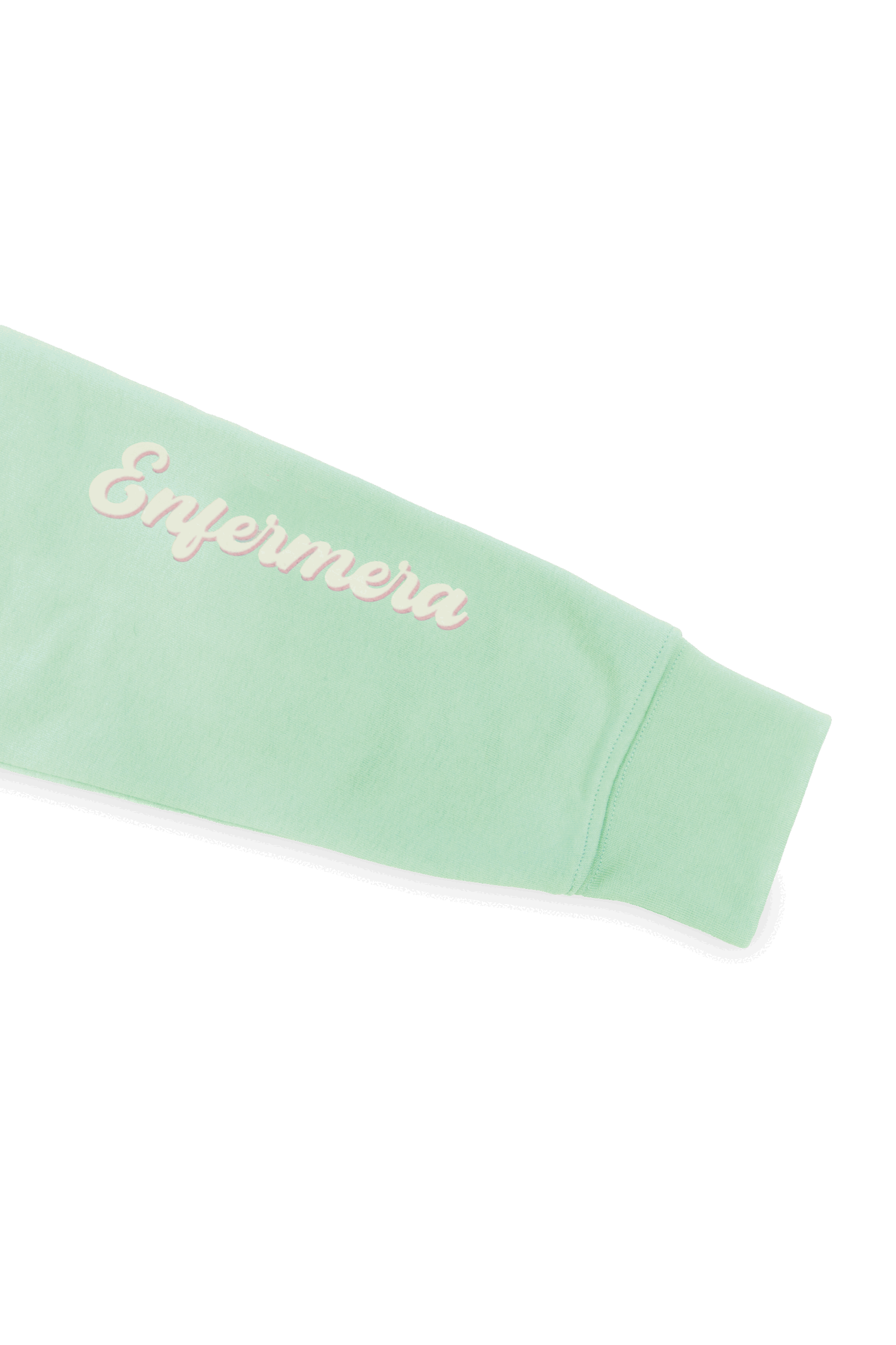 Sudadera menta estampado sanitario-5