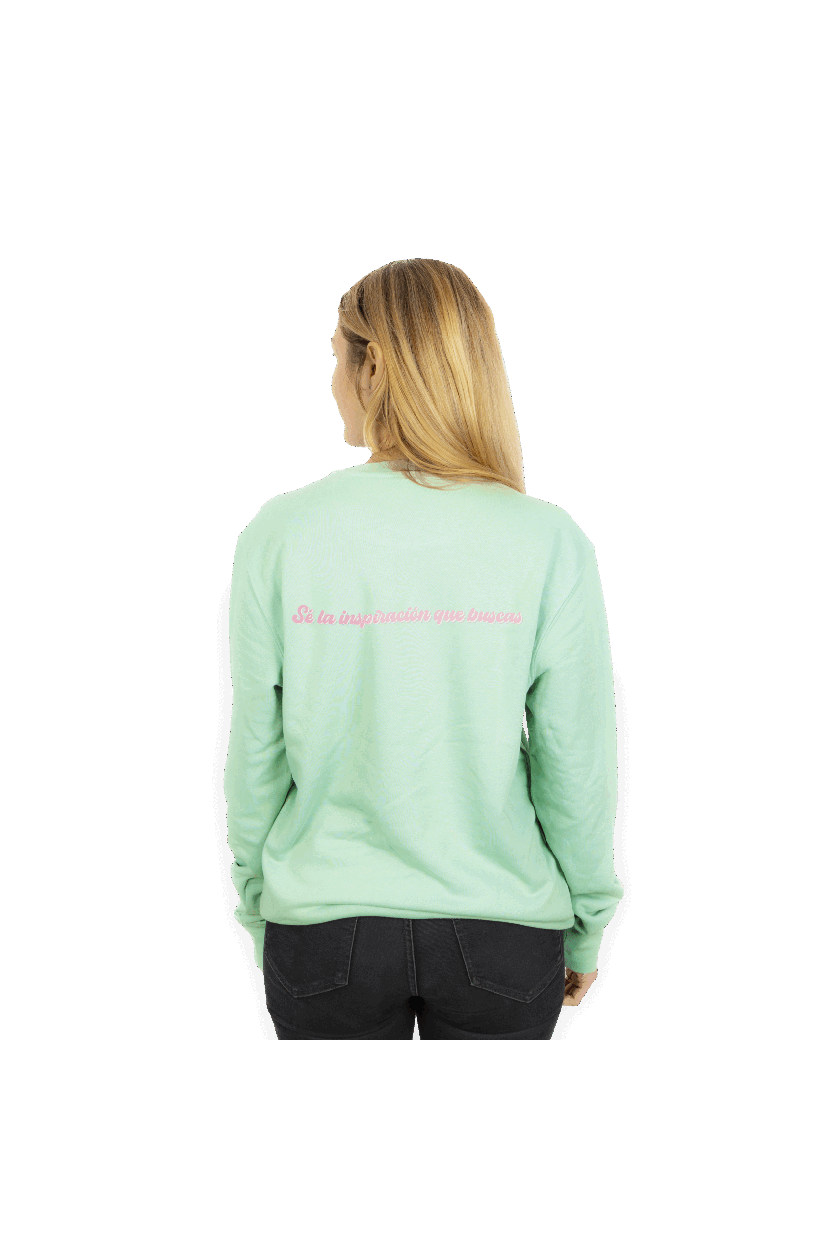 Sudadera menta estampado sanitario-zoom-1