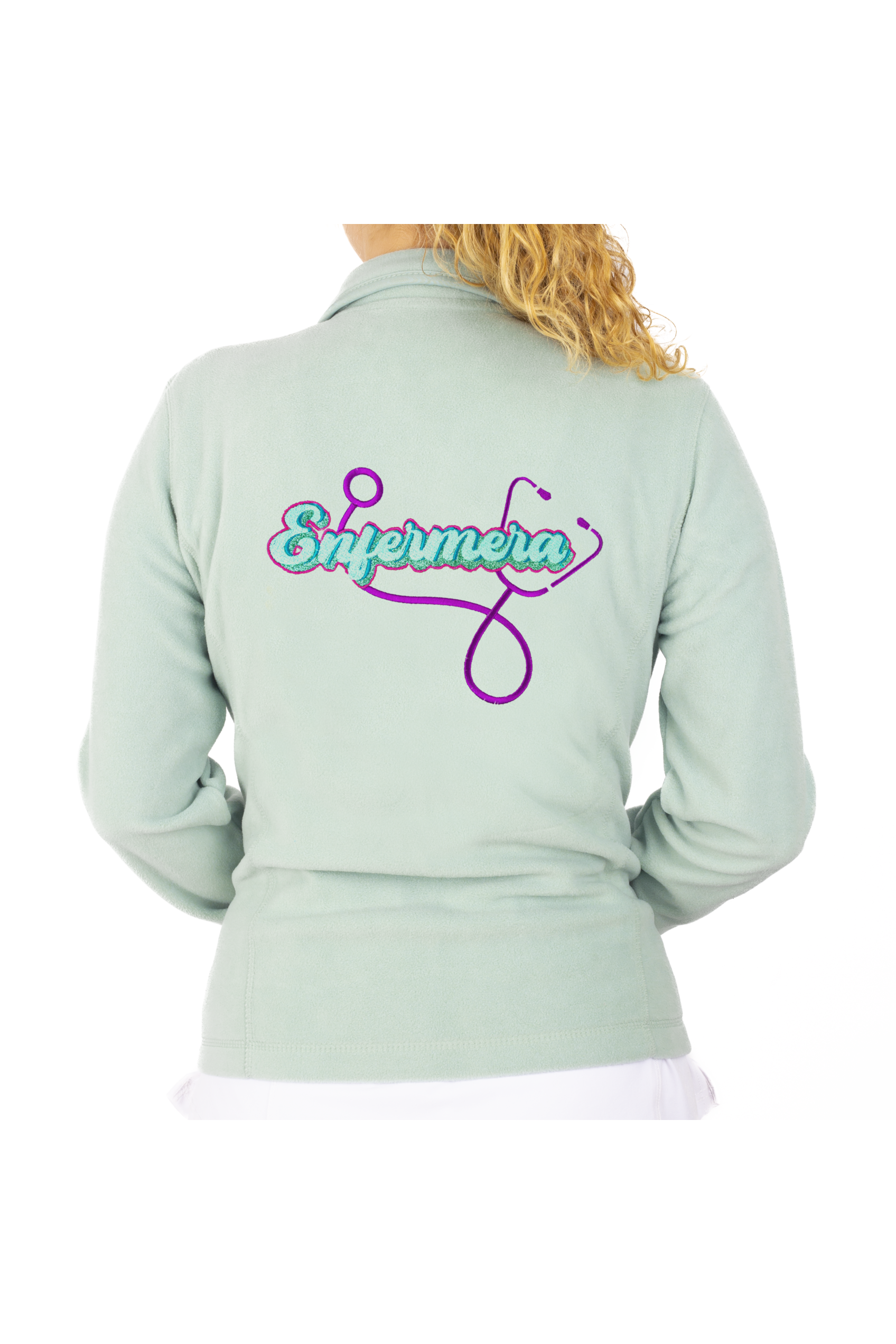 Forro Polar Sanitario mujer Personalizado - Sweet Verde Médico-zoom-1