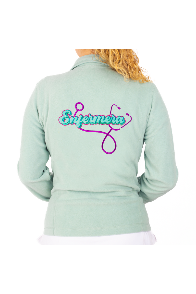 Forro Polar Sanitario mujer Personalizado - Sweet Verde Médico-zoom-