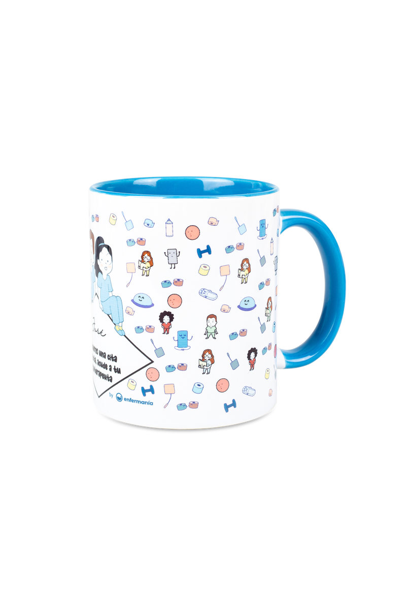Taza cerámica personalizable azul claro - Acude a tu fisio-zoom-