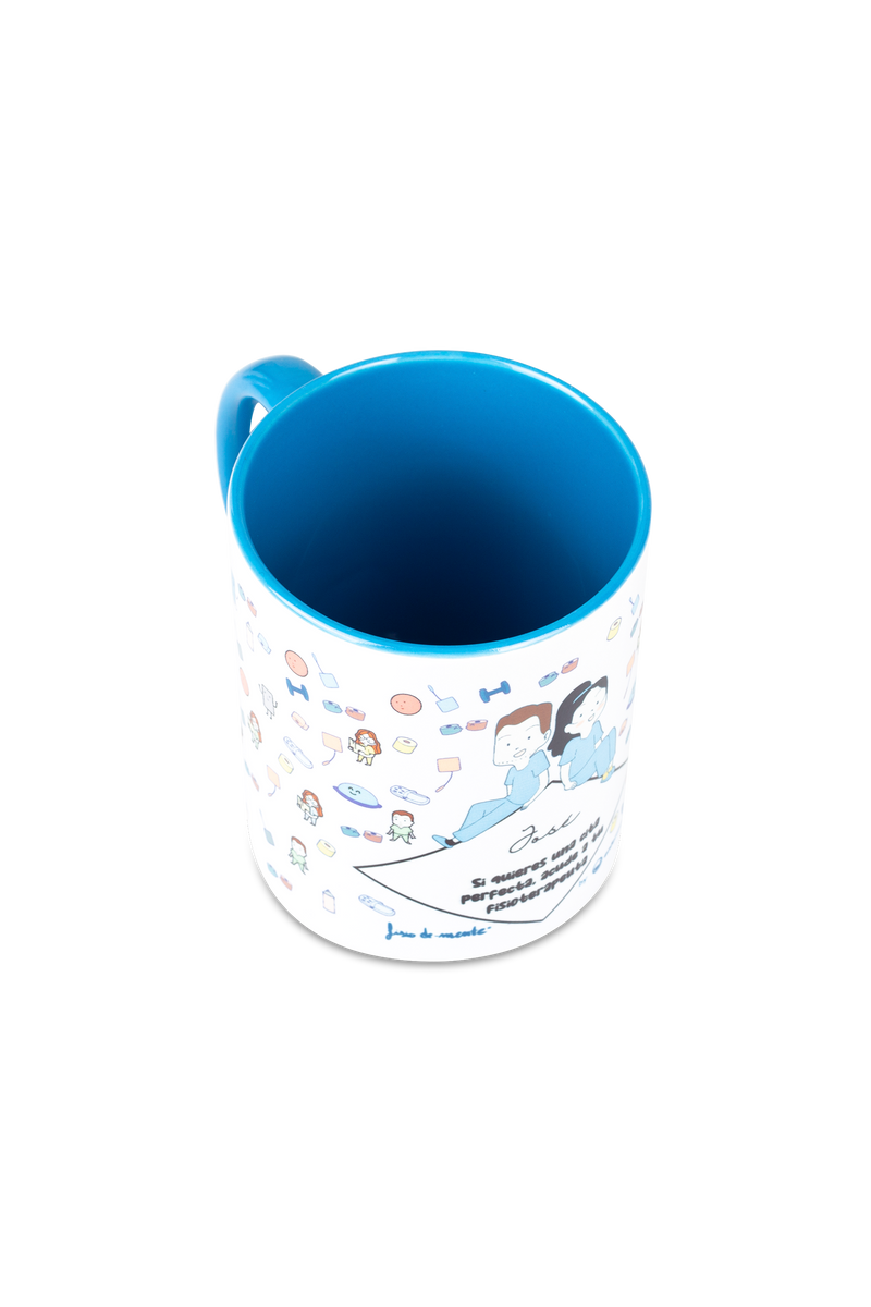 Taza cerámica personalizable azul claro - Acude a tu fisio-zoom-