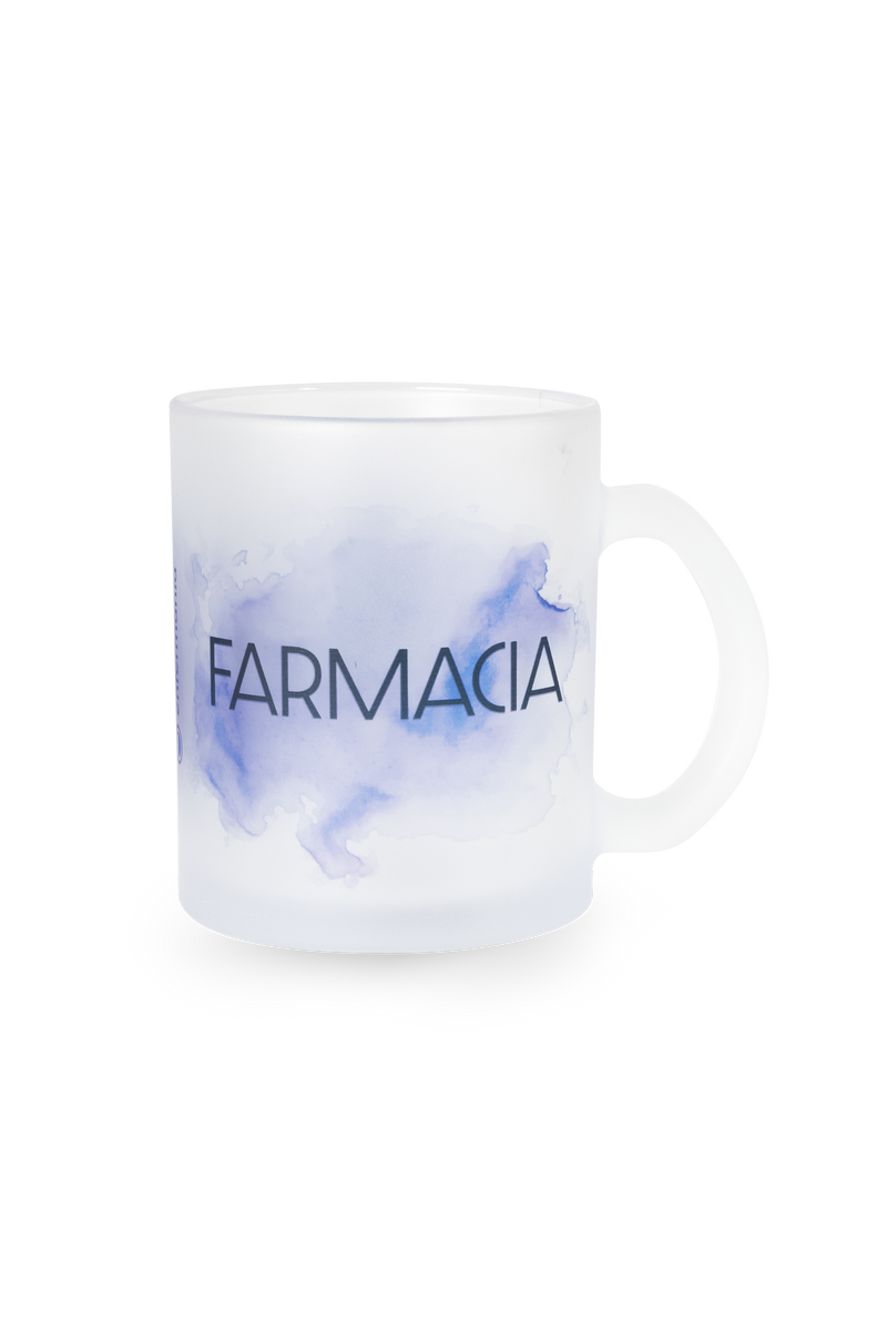 Taza cristal translúcida - Caduceo Farmacia-zoom-
