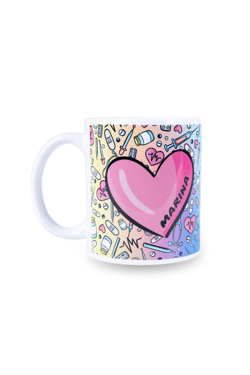 Taza cerámica blanca - Colorful-zoom-