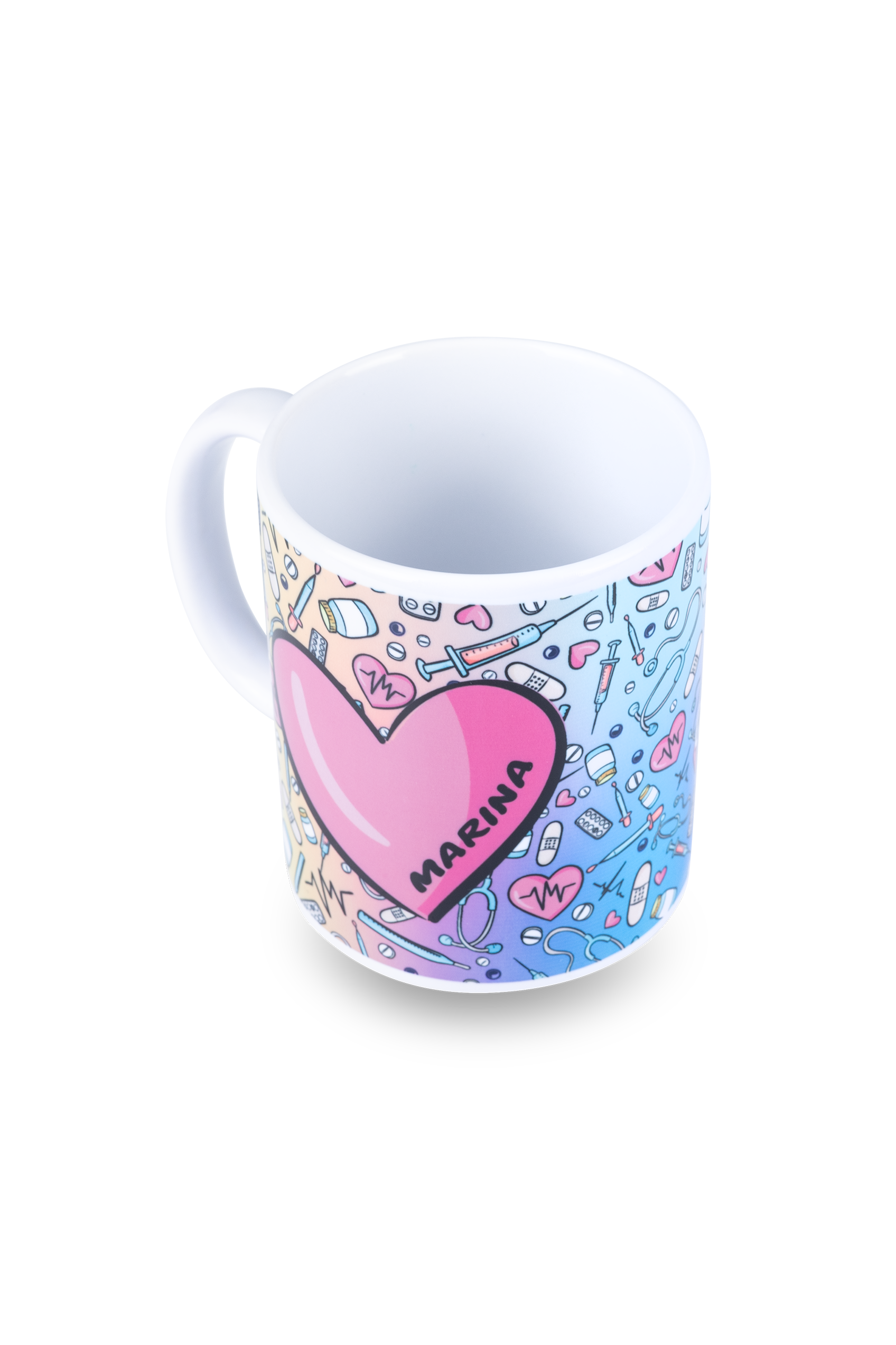 Taza cerámica blanca - Colorful-3