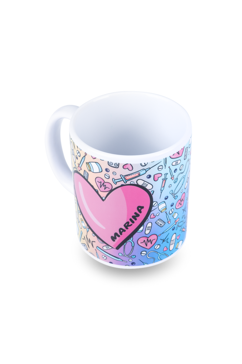 Taza cerámica blanca - Colorful-zoom-