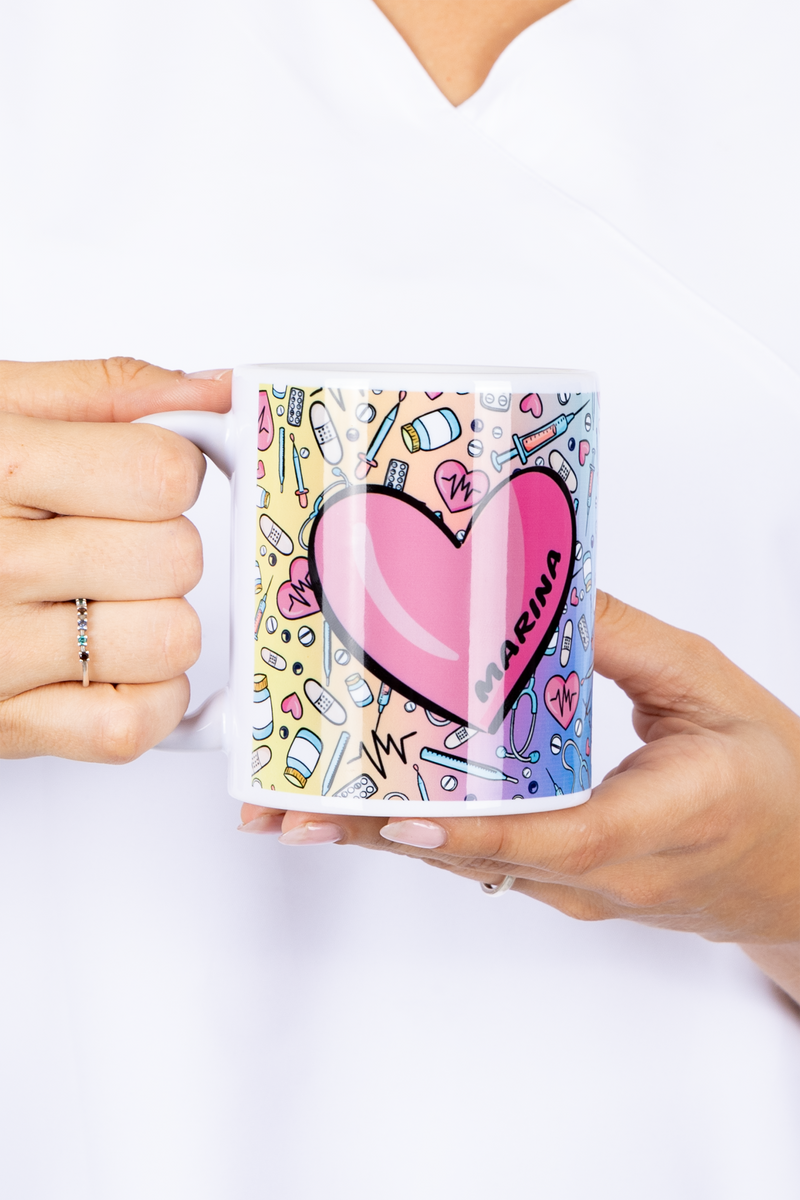 Taza cerámica blanca - Colorful-zoom-