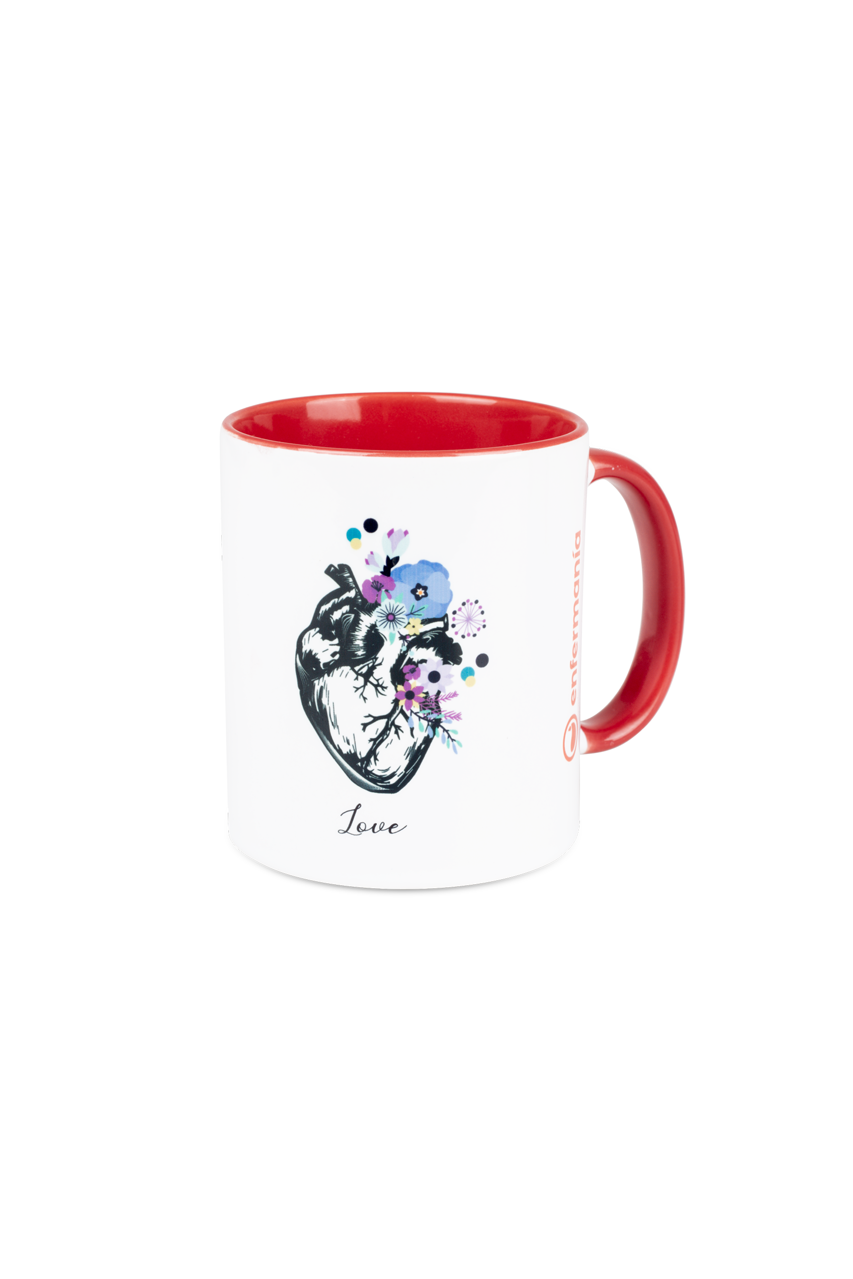 Taza cerámica roja - Corazón-zoom-3