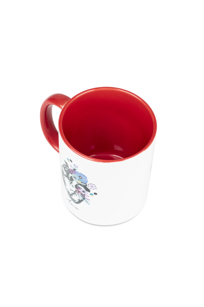 Taza cerámica roja - Corazón-zoom-