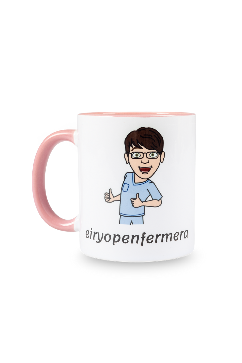 Taza cerámica rosa - Eiryopenfermera-zoom-