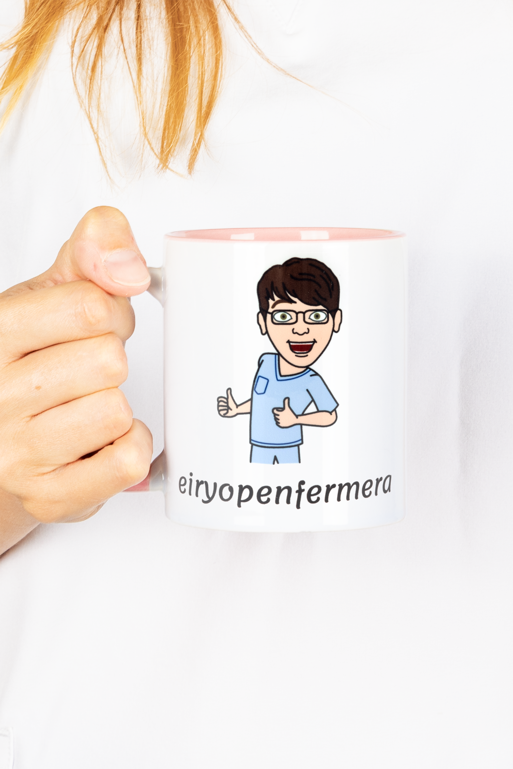 Taza cerámica rosa - Eiryopenfermera-zoom-4