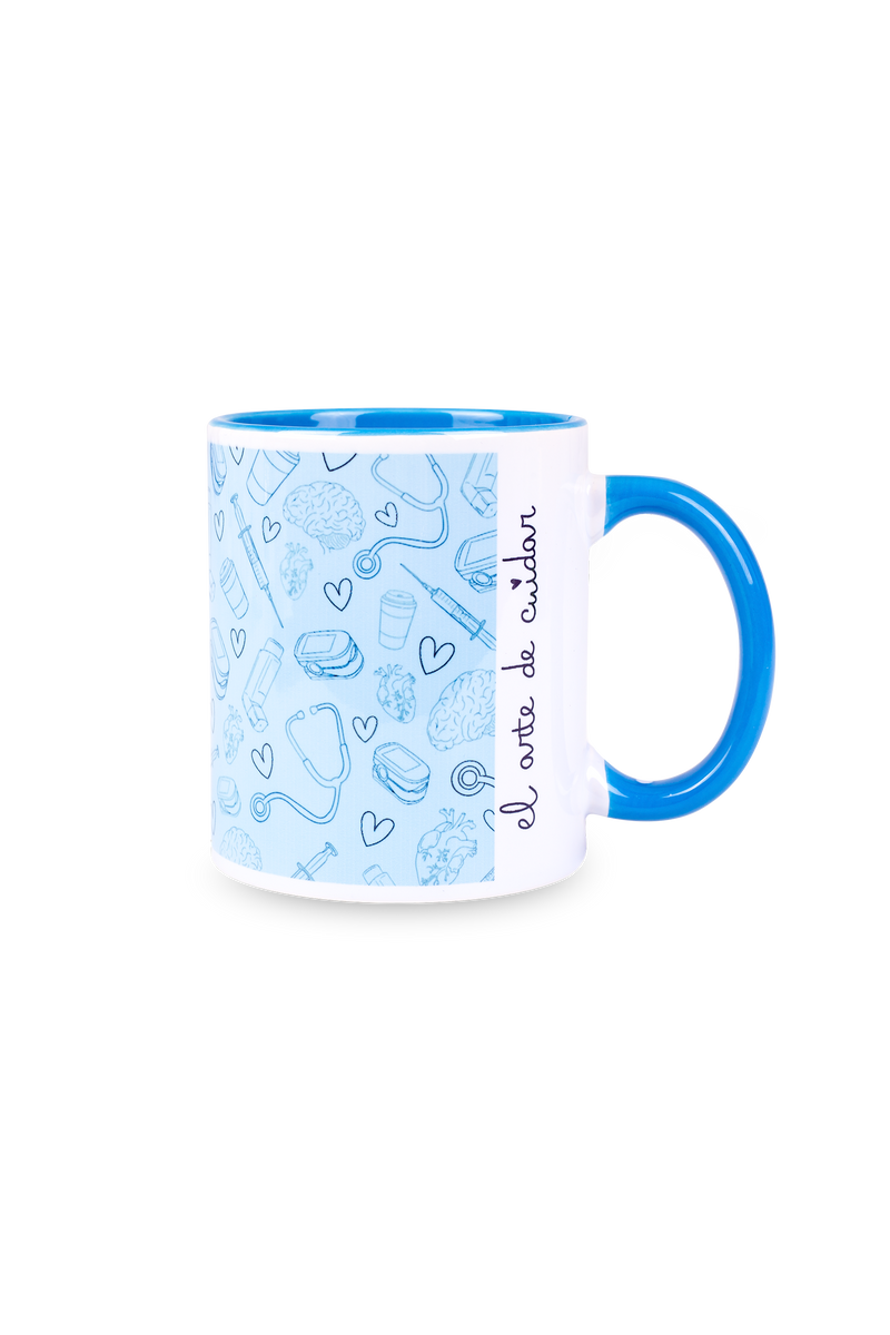 Taza cerámica azul claro - @elartedecuidar_-zoom-