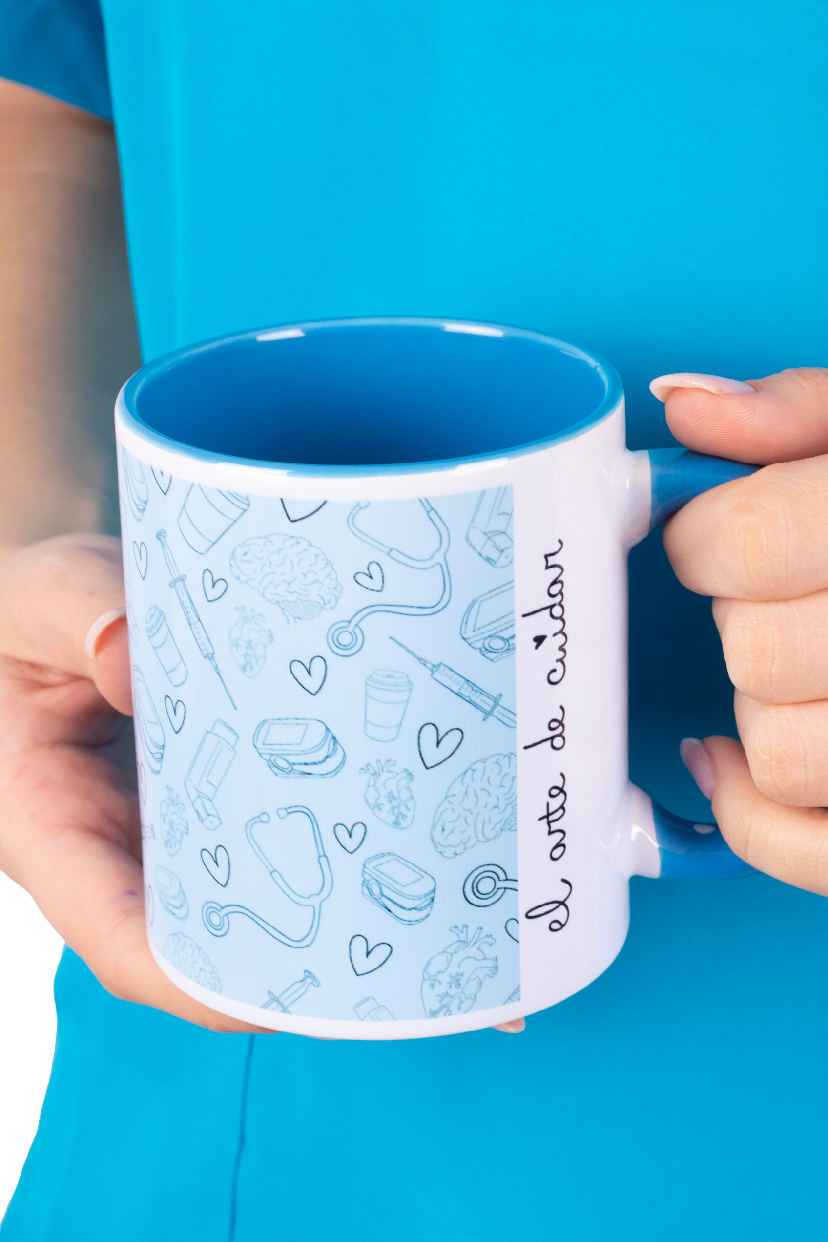 Taza cerámica azul claro - @elartedecuidar_