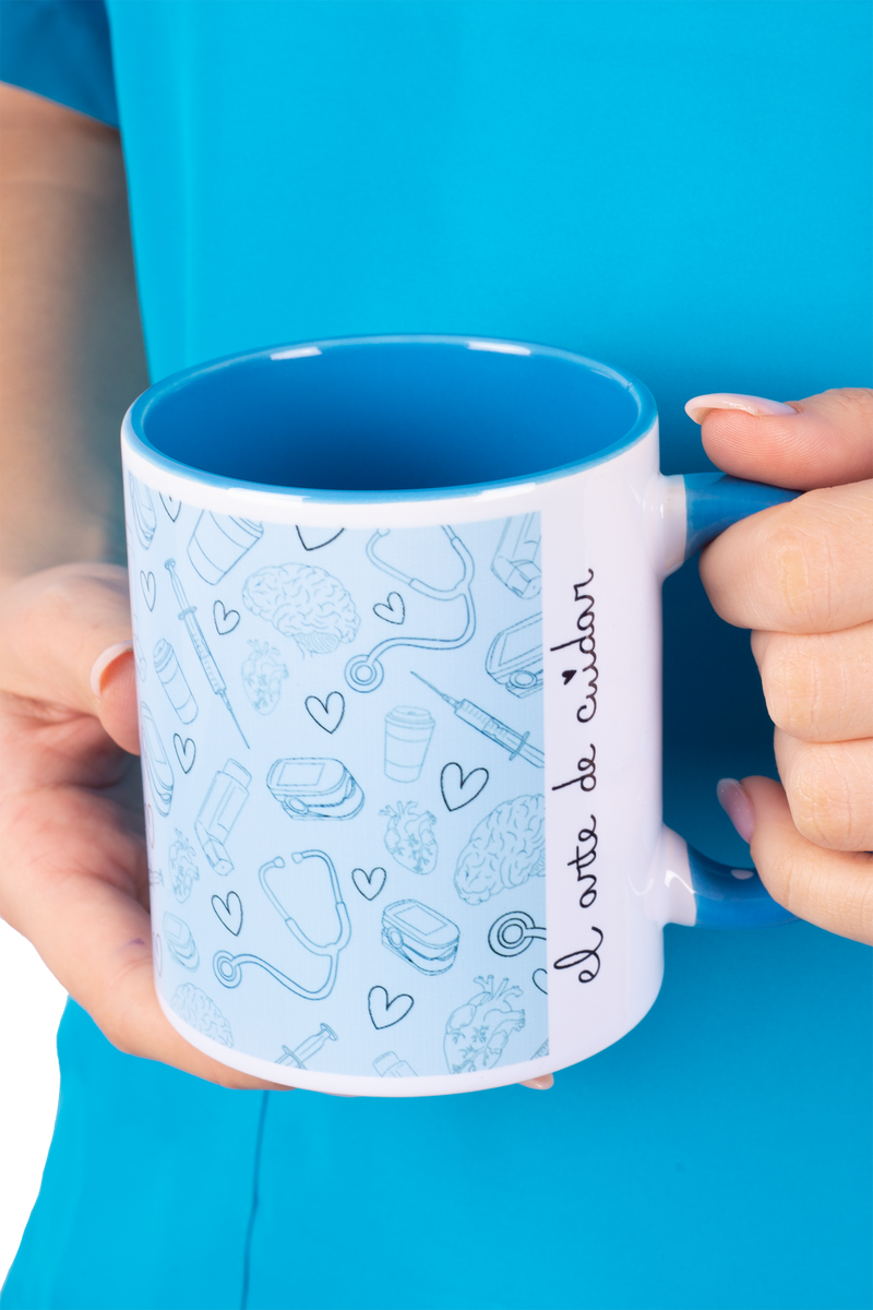 Taza cerámica azul claro - @elartedecuidar_-zoom-
