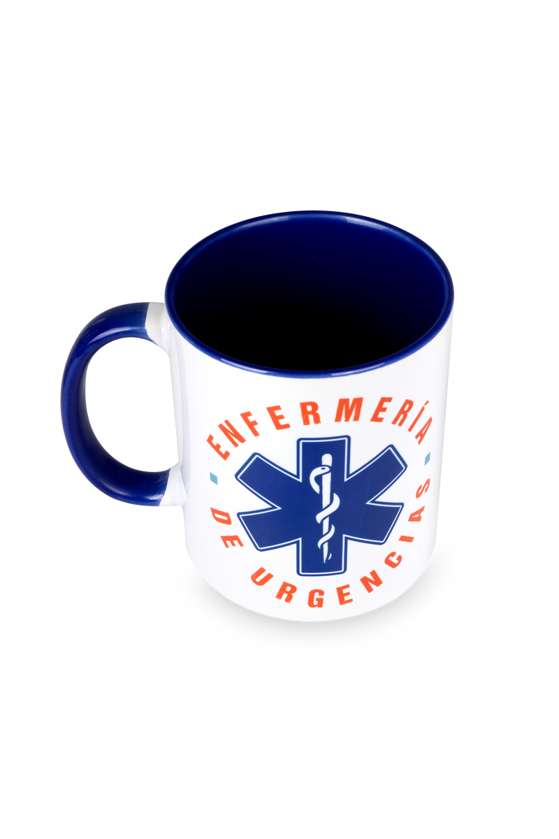 Taza cerámica azul marino - Enfermería de urgencias-zoom-