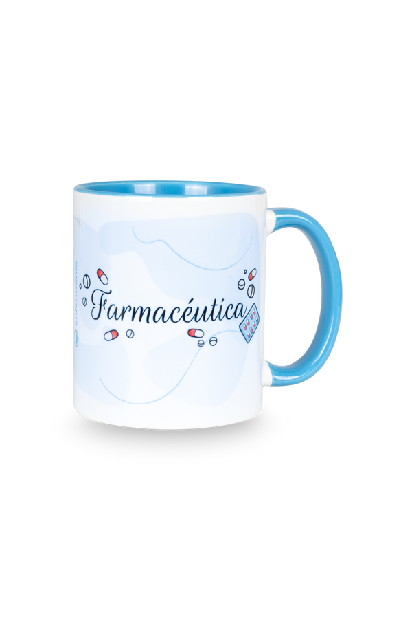 Taza cerámica personalizable azul claro - Farmacéutico
