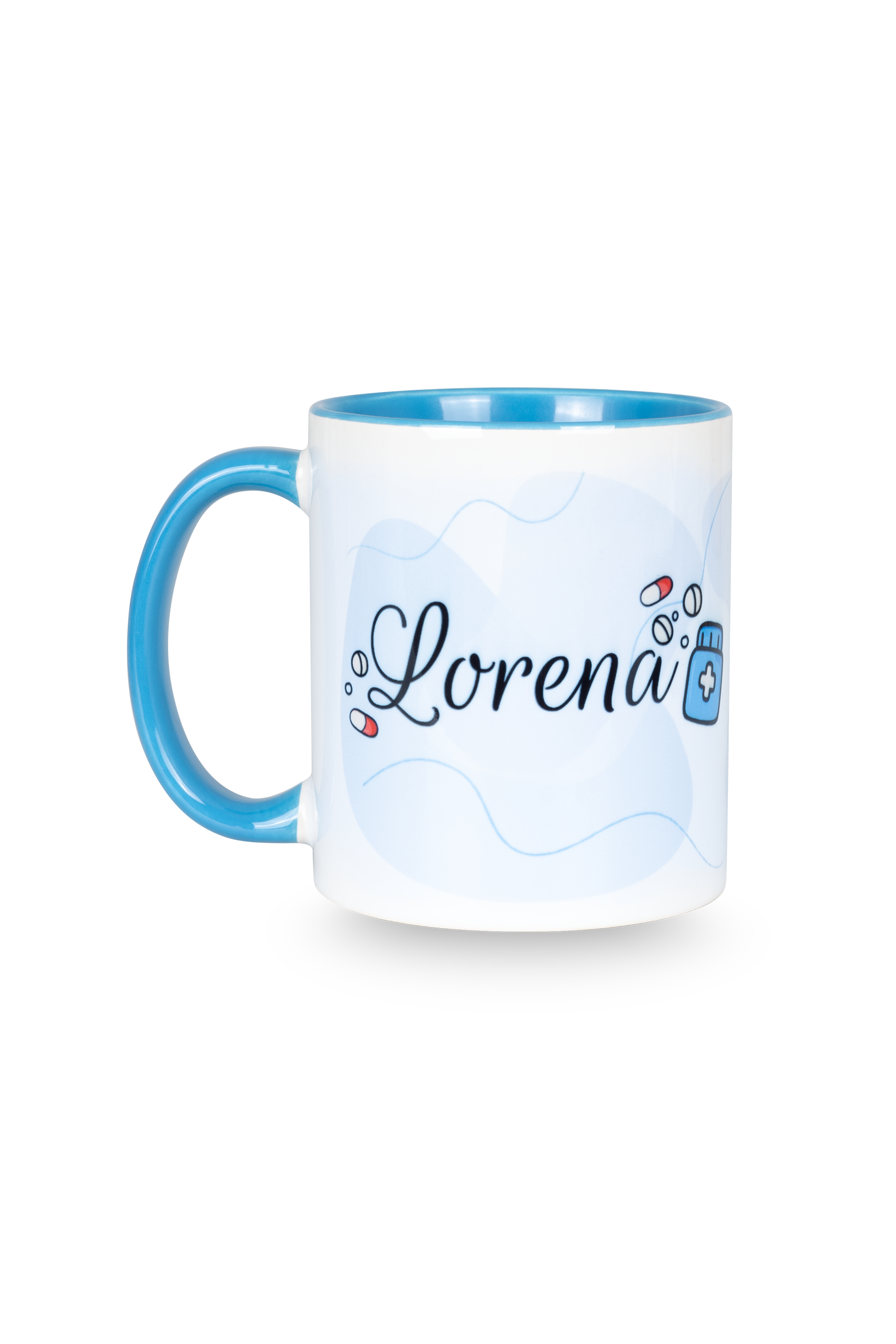 Taza cerámica personalizable azul claro - Farmacéutico-3