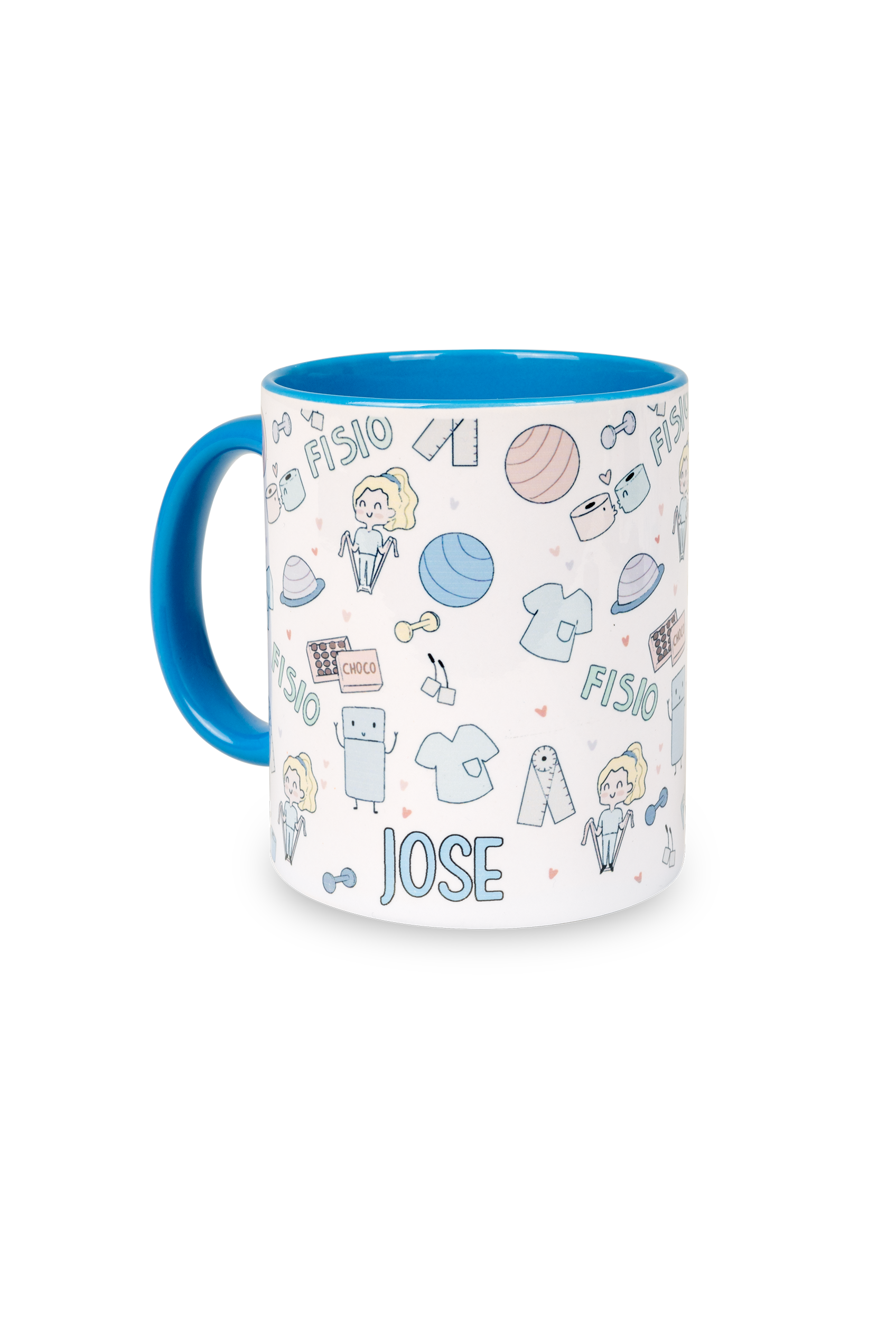 Taza cerámica personalizable azul claro - Fisio Pastel-zoom-1