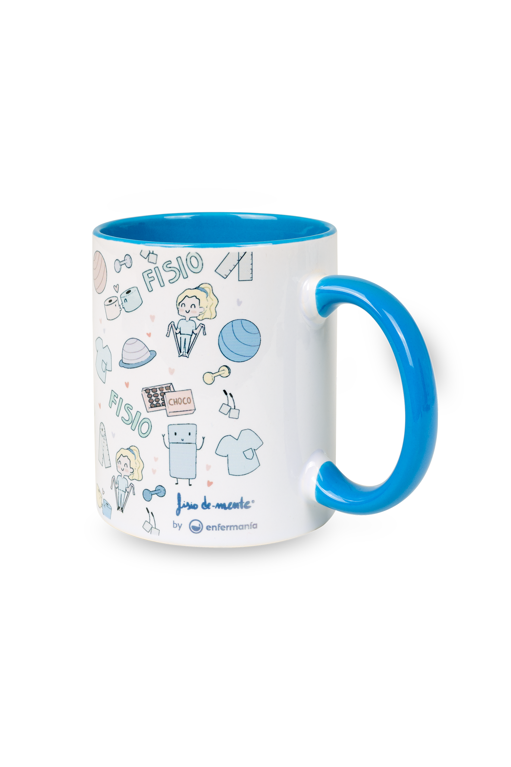 Taza cerámica personalizable azul claro - Fisio Pastel-zoom-3